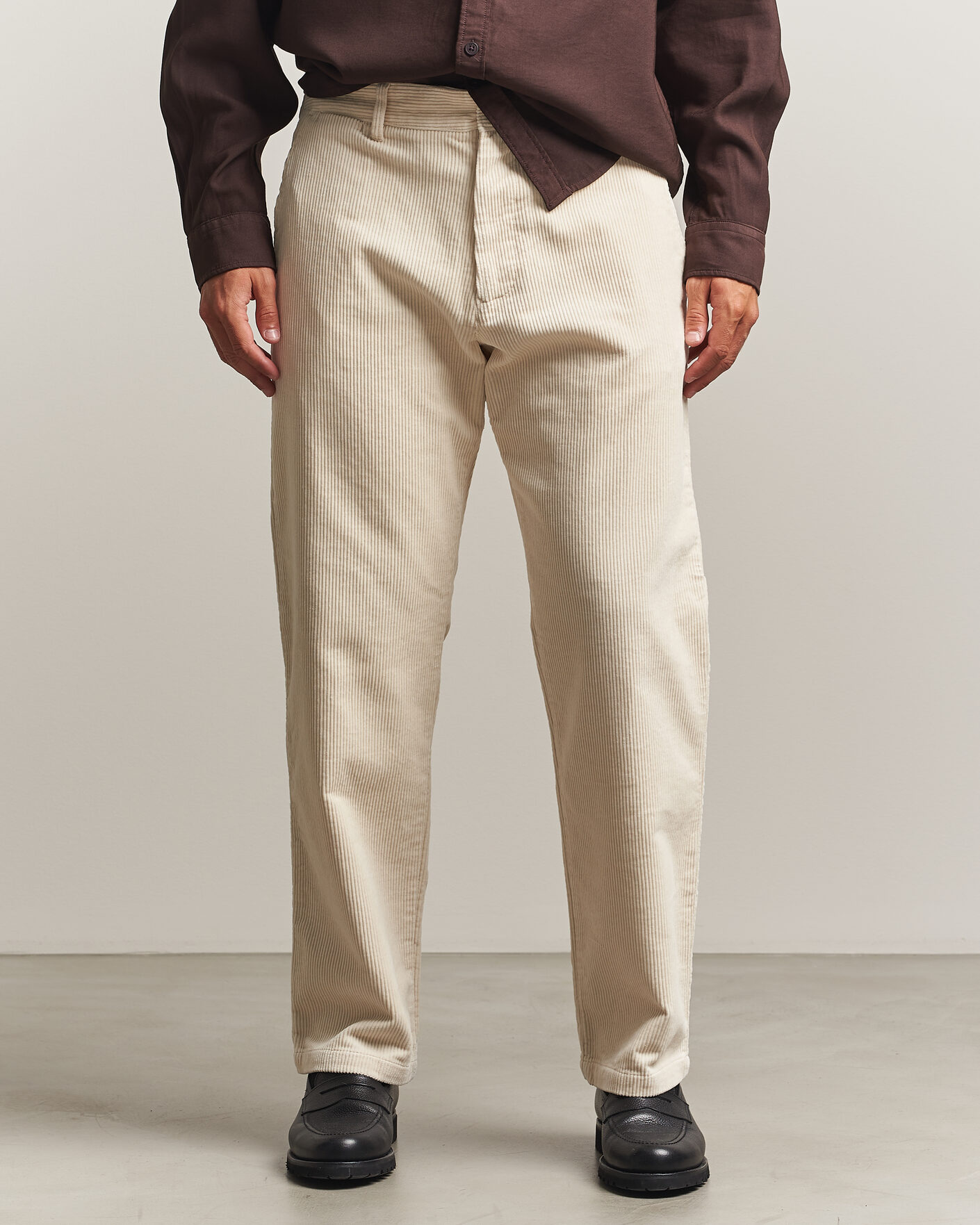Herre | Bukser | NN07 | Aden Regular Fit Corduroy Chinos Ivory