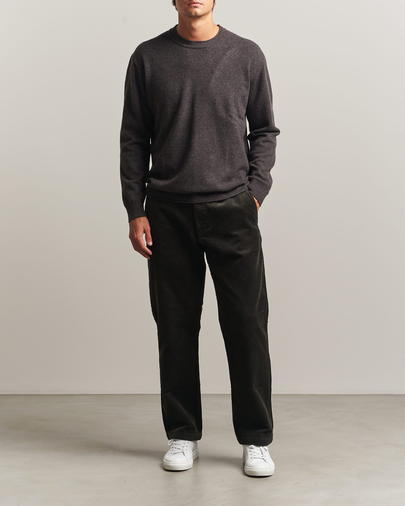 Herre | Bukser | NN07 | Aden Regular Fit Corduroy Chinos Dark Army