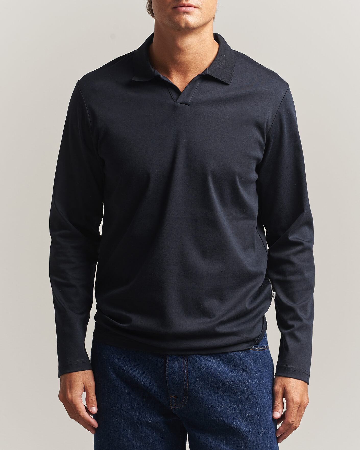 Herre | Pikéer | NN07 | Paul Long Sleeve Polo Deep Navy