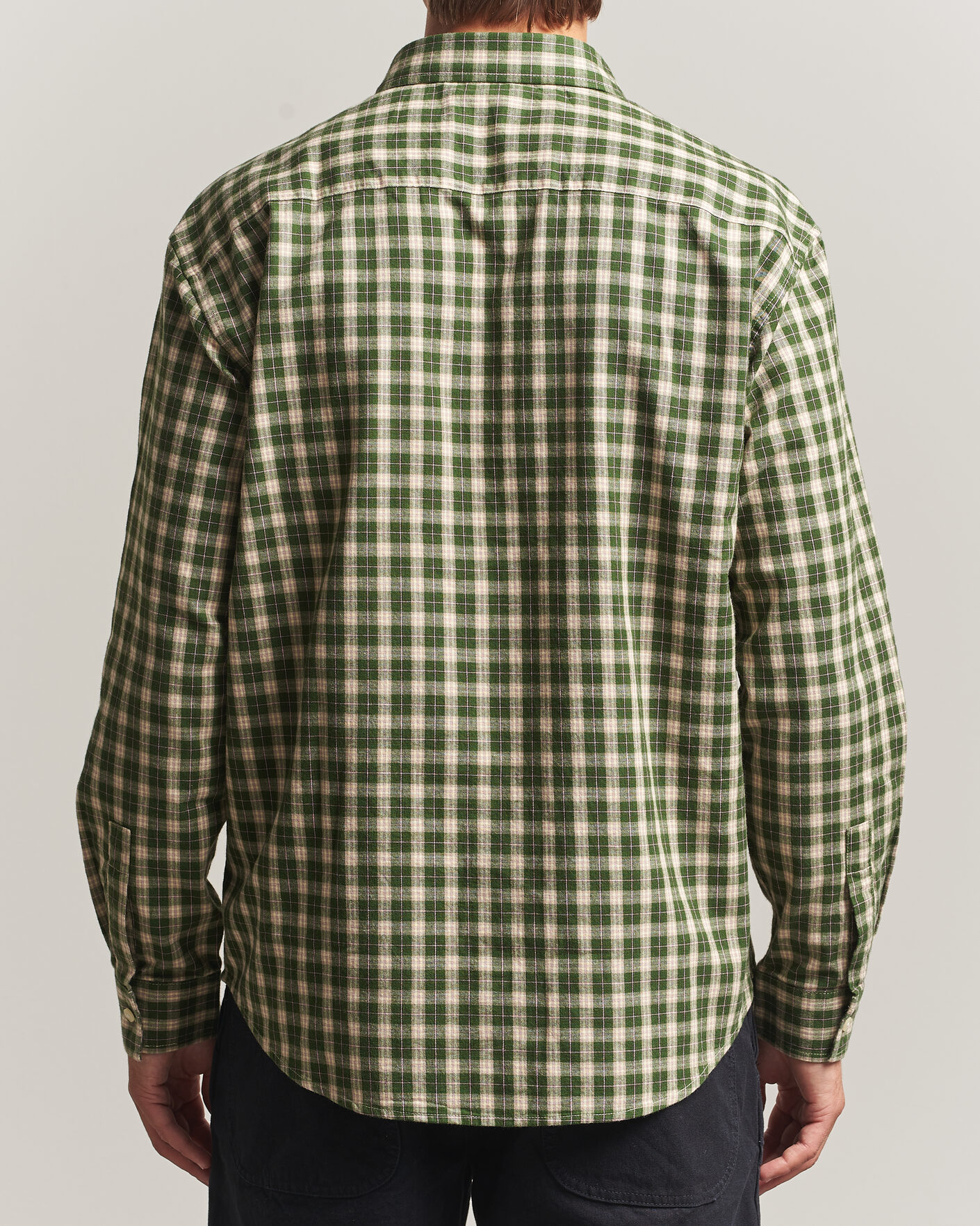 Herre | Skjorter | NN07 | Deon Flannel Shirt Eden Green Check