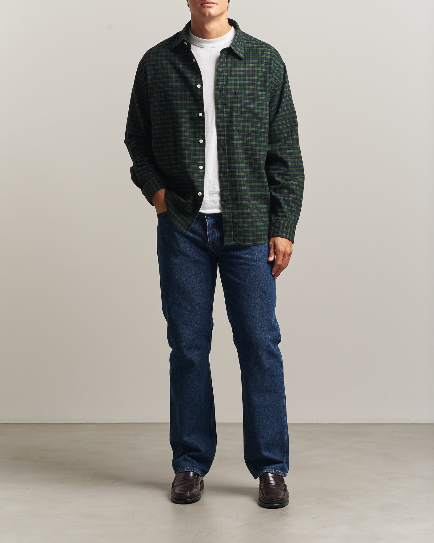 Herre | Skjorter | NN07 | Deon Flannel Shirt Eden Check