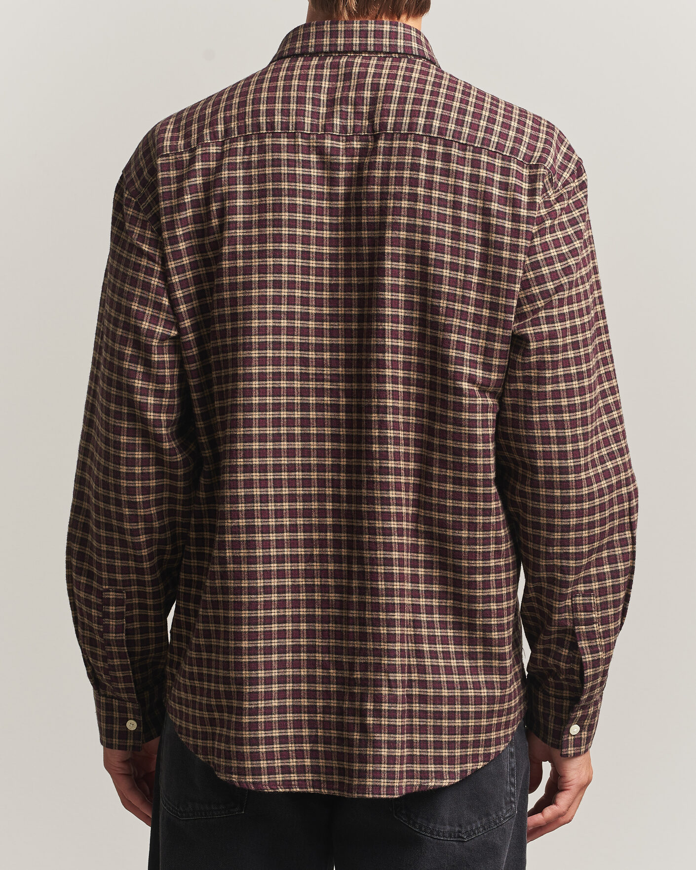 Herre | Skjorter | NN07 | Deon Flannel Shirt Bordeaux Check