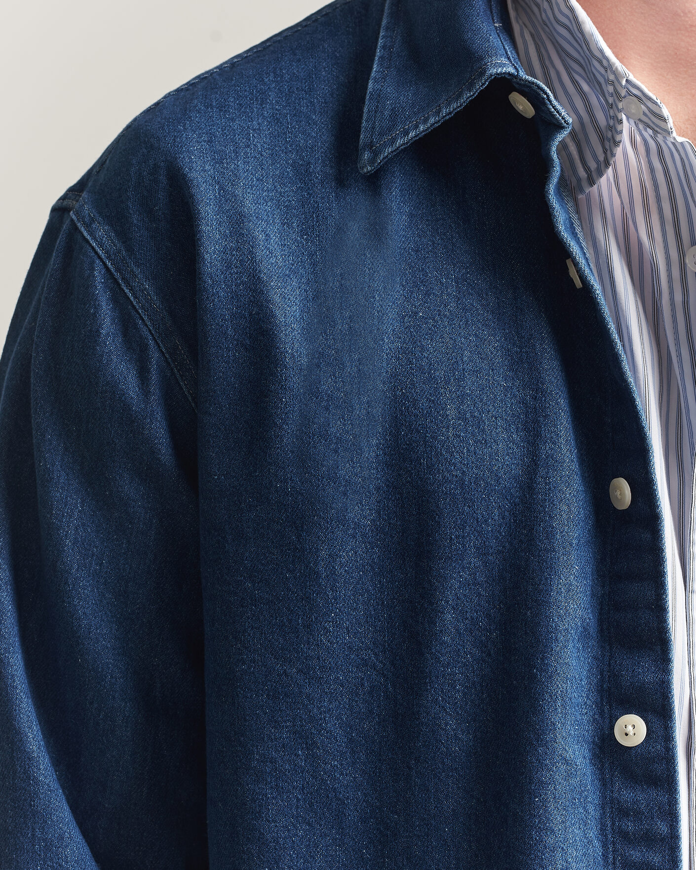 Herre | Skjorter | NN07 | Casper Denim Overshirt Medium Indigo