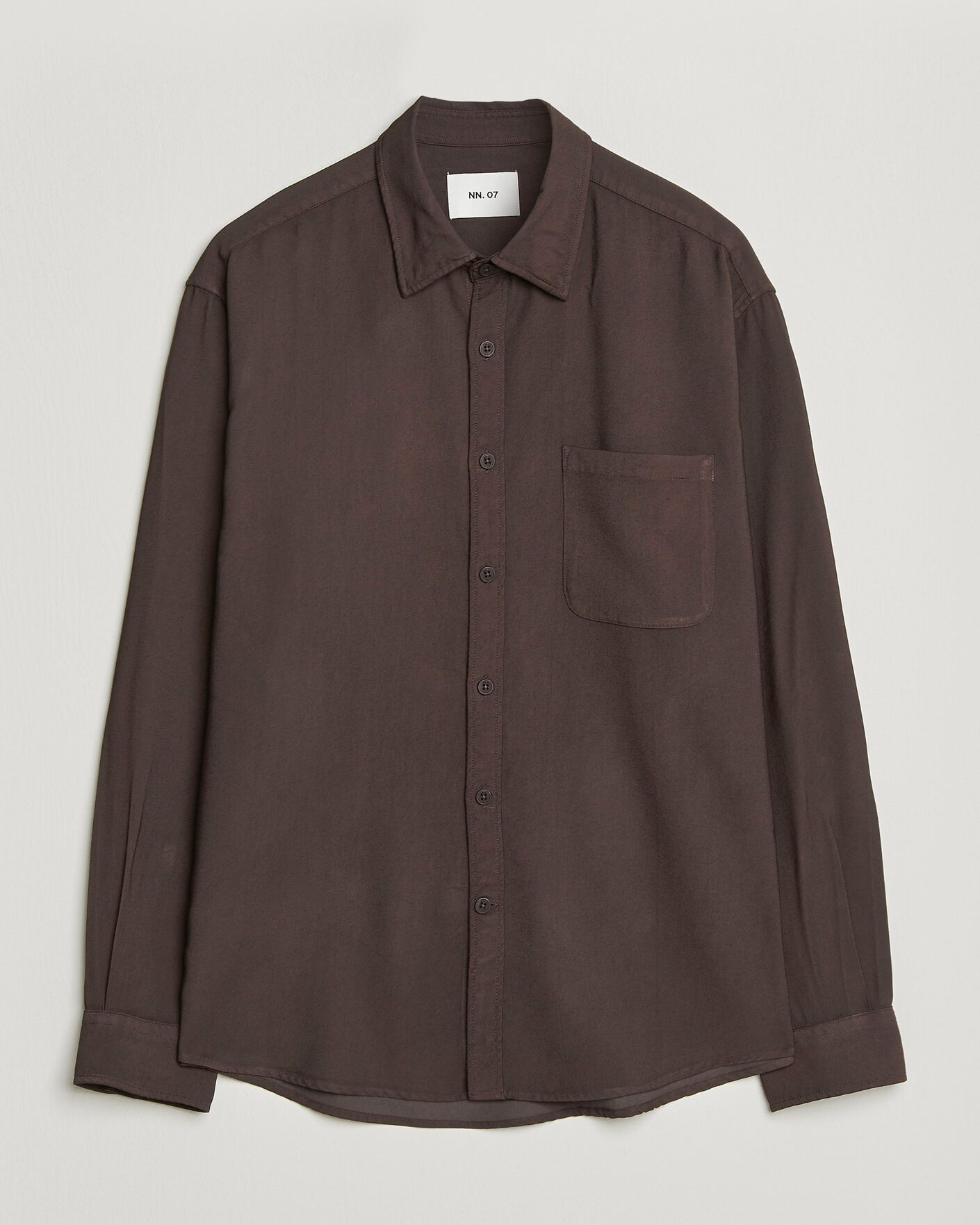 Herre | Skjorter | NN07 | Deon Viscose Shirt Deep Truffle