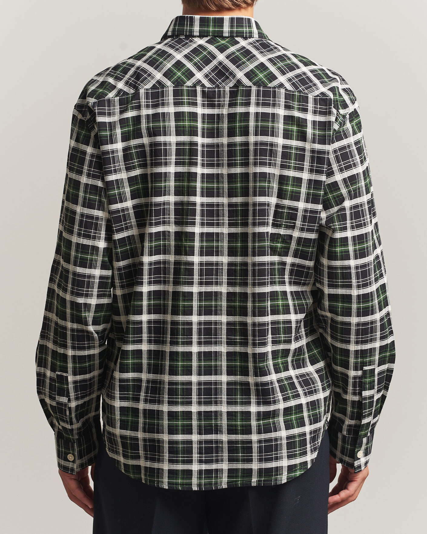 Herre | Skjorter | NN07 | Deon Cotton Checked Shirt Fern Green