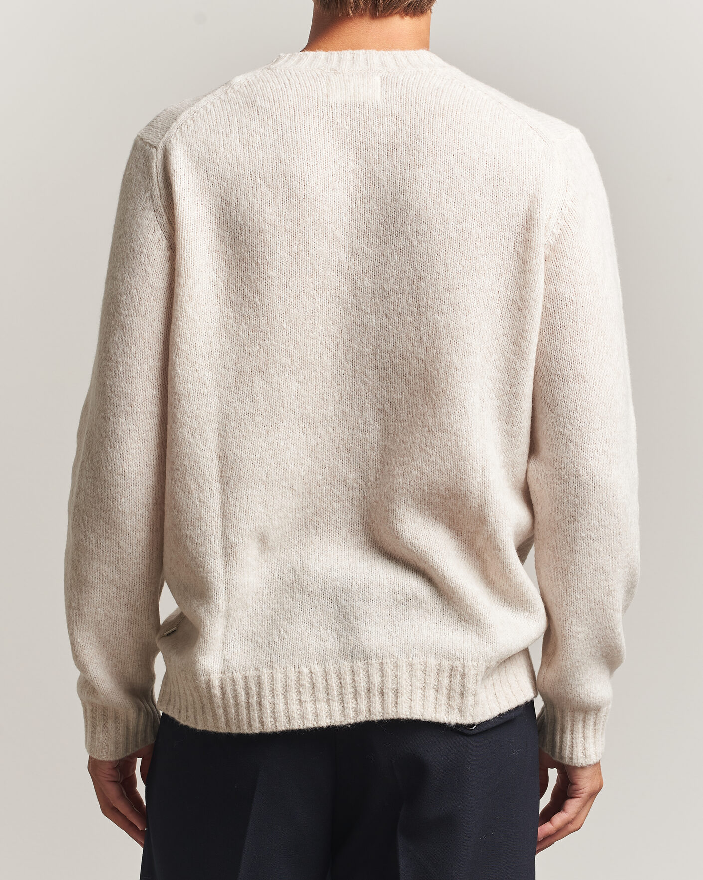 Herre | Gensere | NN07 | Lee Wool Knitted Sweater Ivory