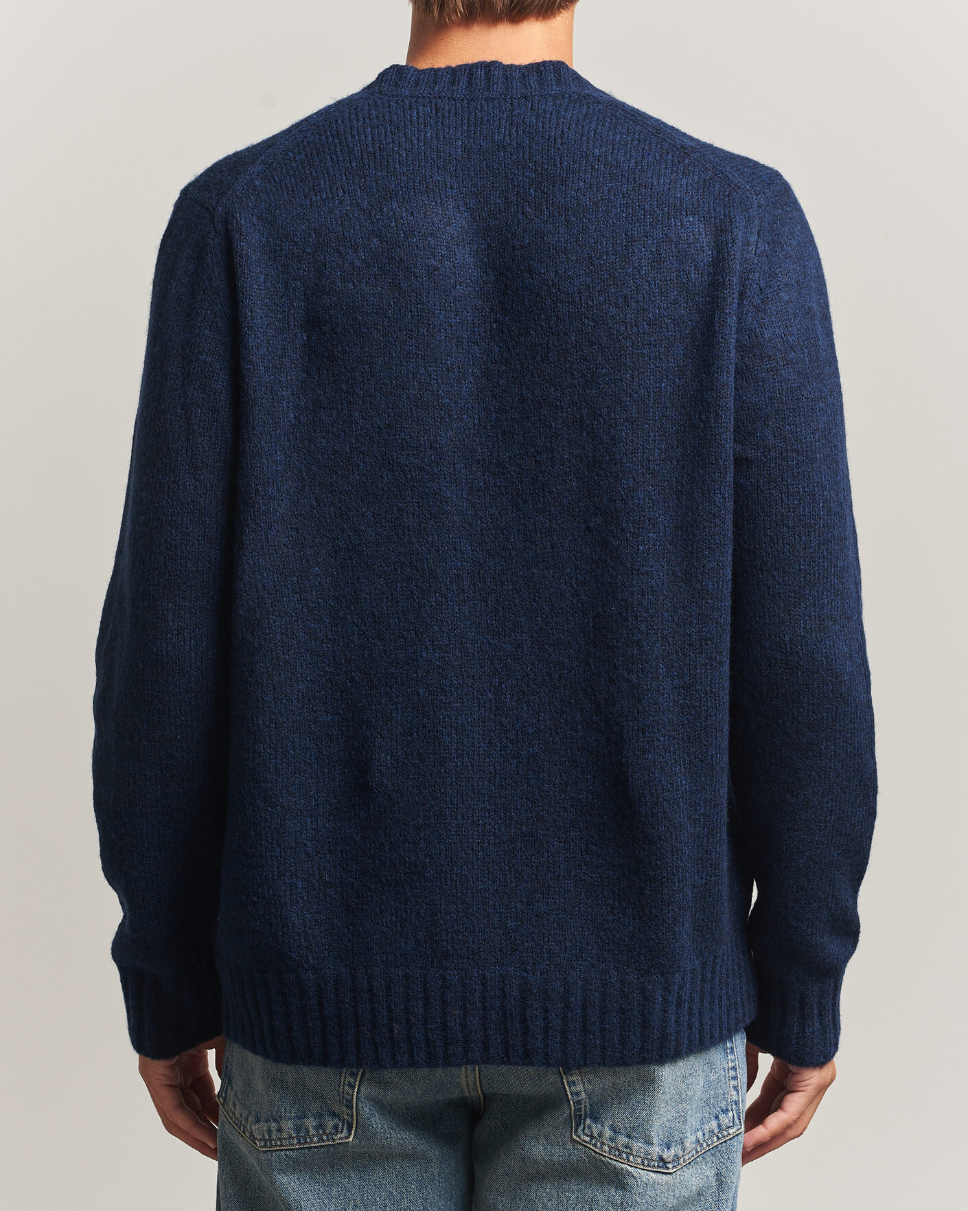 Herre | Gensere | NN07 | Lee Wool Knitted Sweater Navy Blue