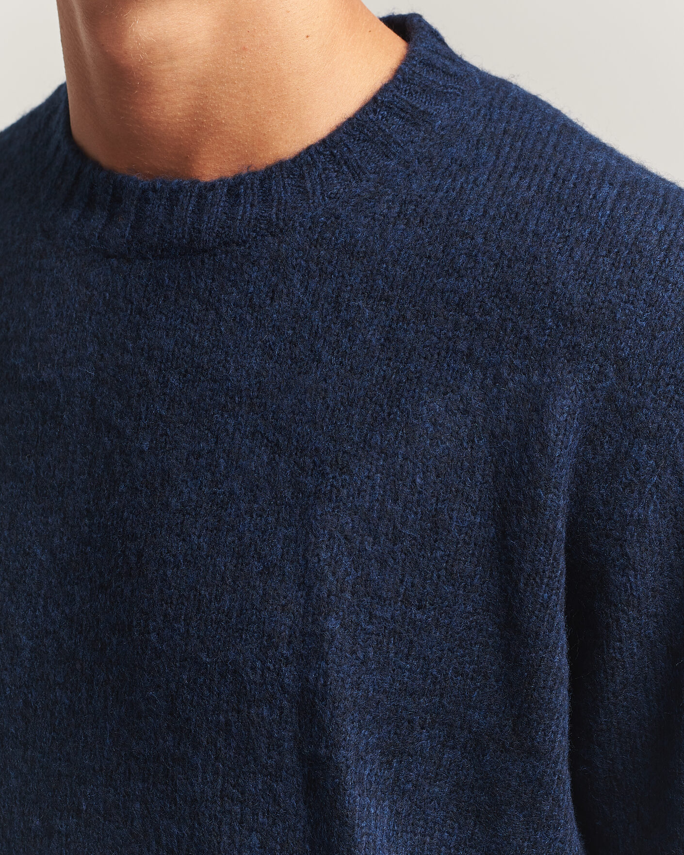 Herre | Gensere | NN07 | Lee Wool Knitted Sweater Navy Blue