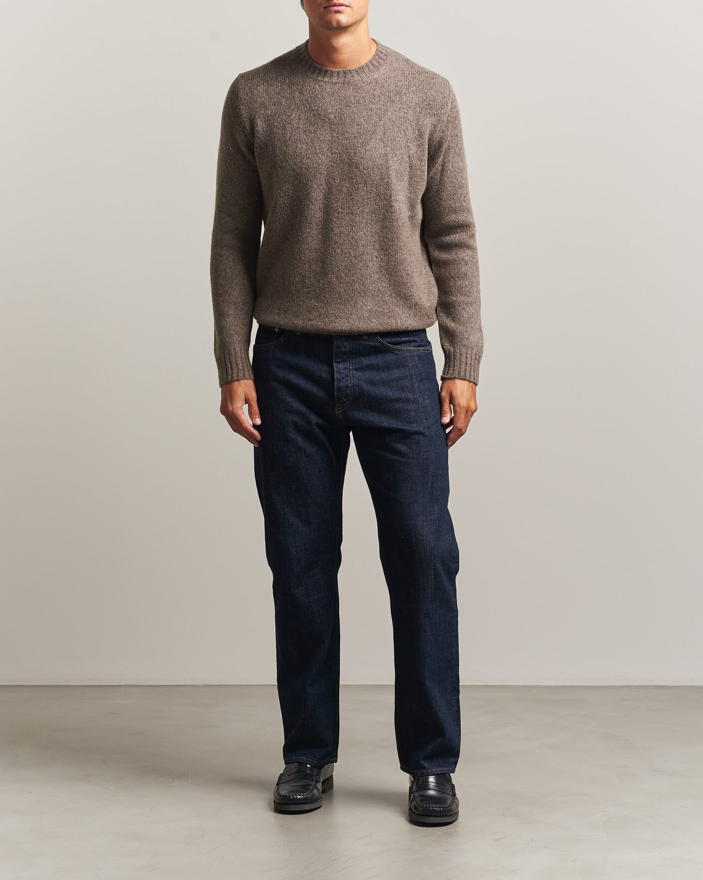 Herre | Gensere | NN07 | Lee Wool Knitted Sweater Tarmac