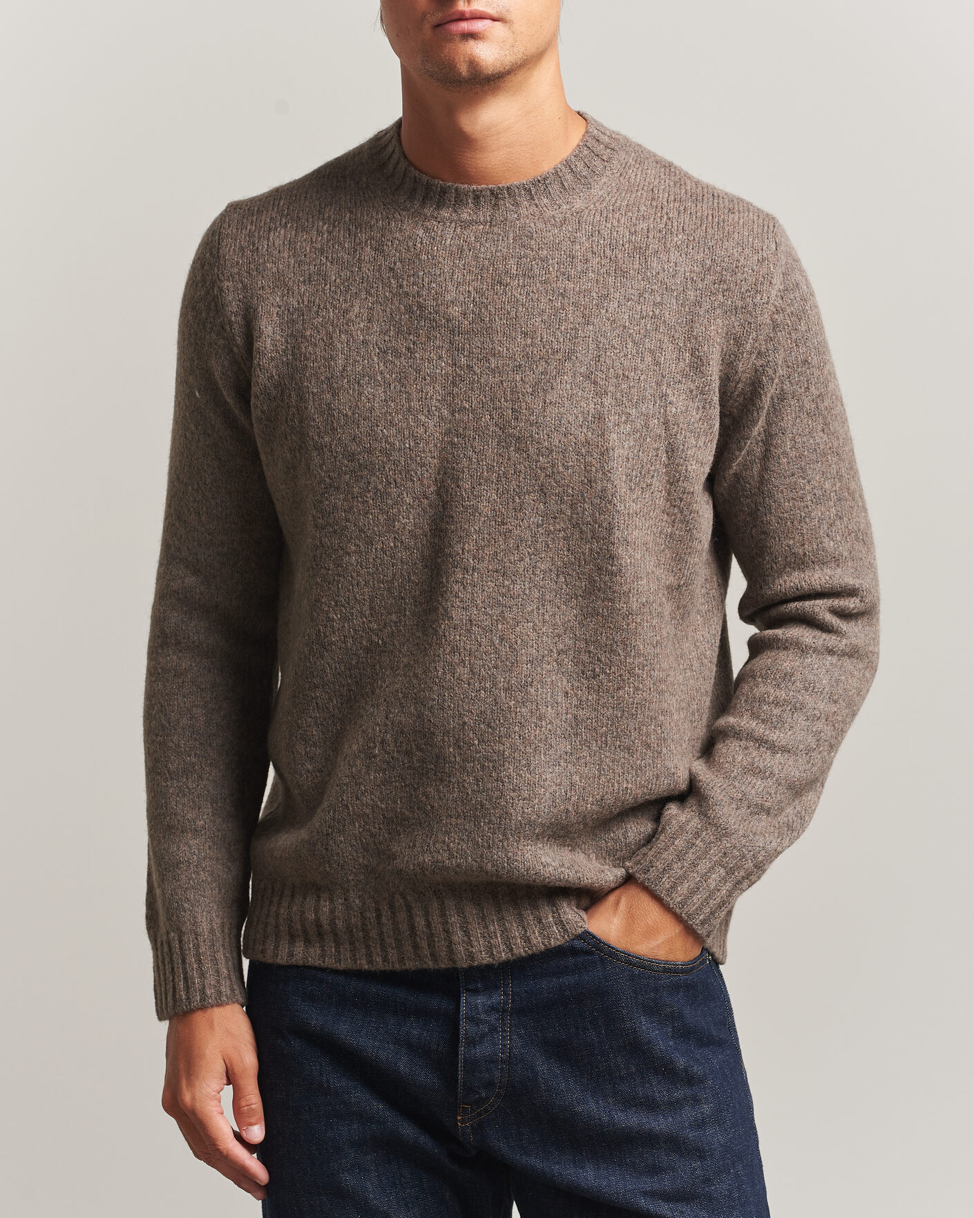 Herre | Gensere | NN07 | Lee Wool Knitted Sweater Tarmac