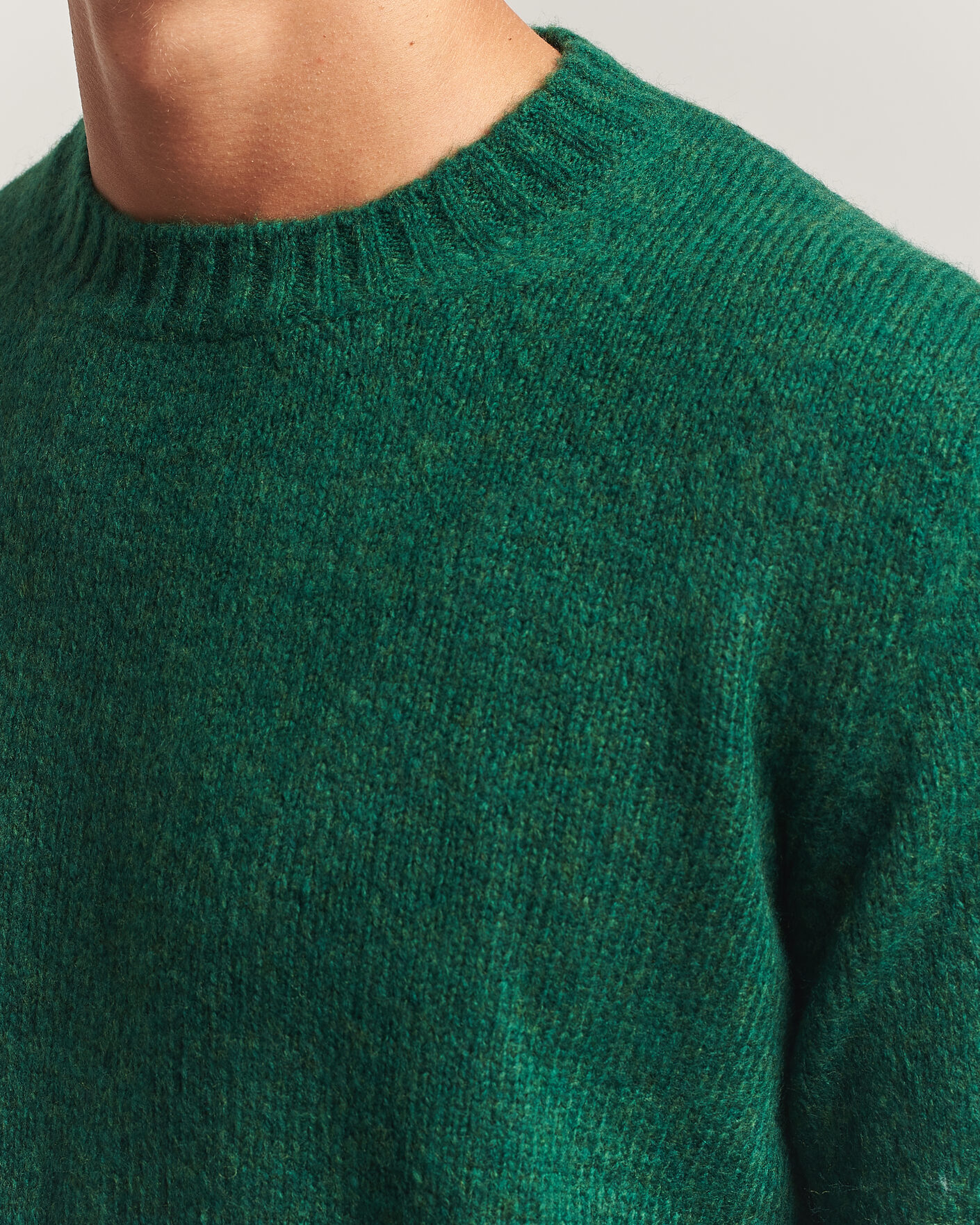 Herre | Gensere | NN07 | Lee Wool Knitted Sweater Eden Green