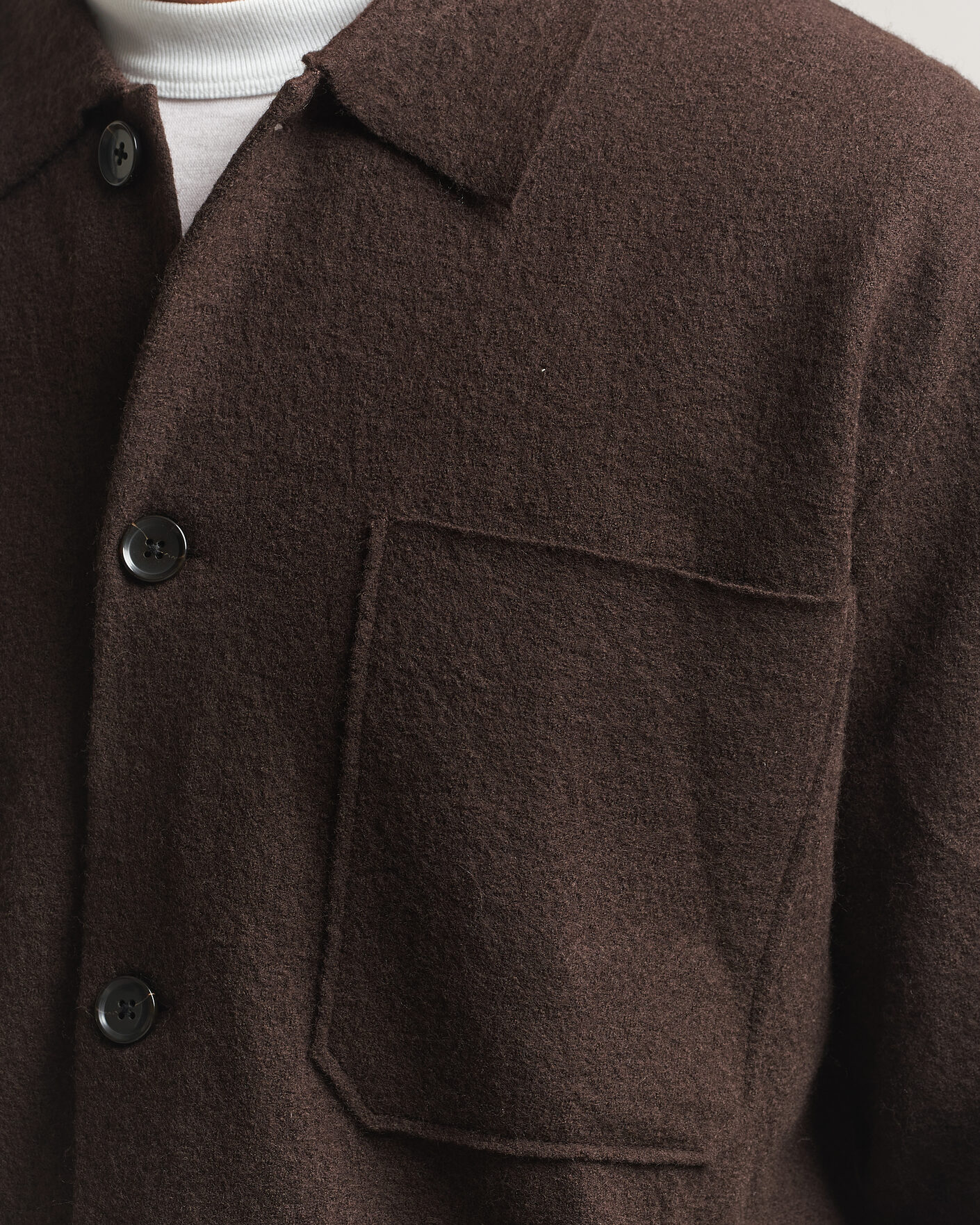 Herre | Gensere | NN07 | Jonas Boiled Wool Cardigan Deep Truffle