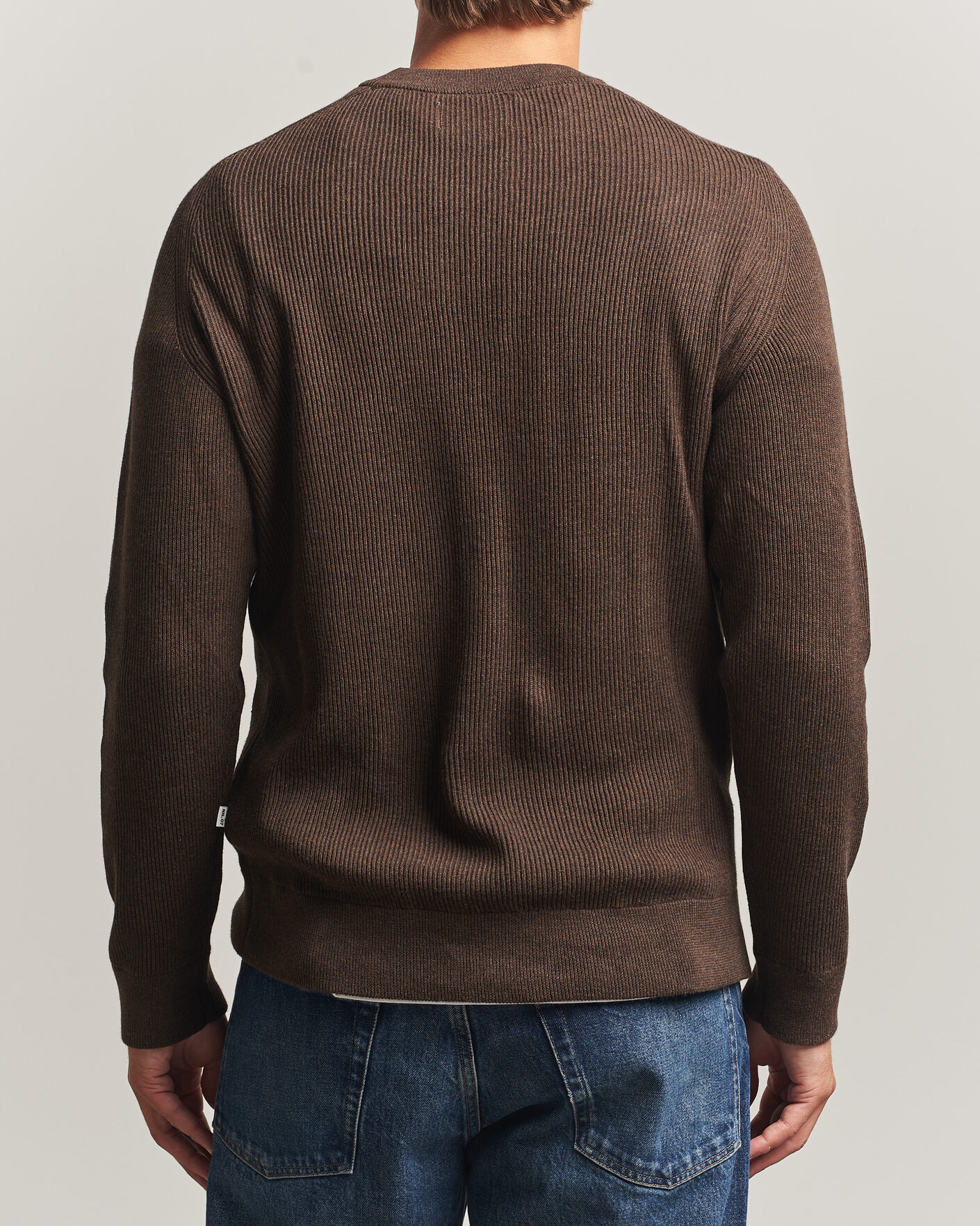 Herre | Gensere | NN07 | Kevin Cotton Knitted Sweater Deep Truffle