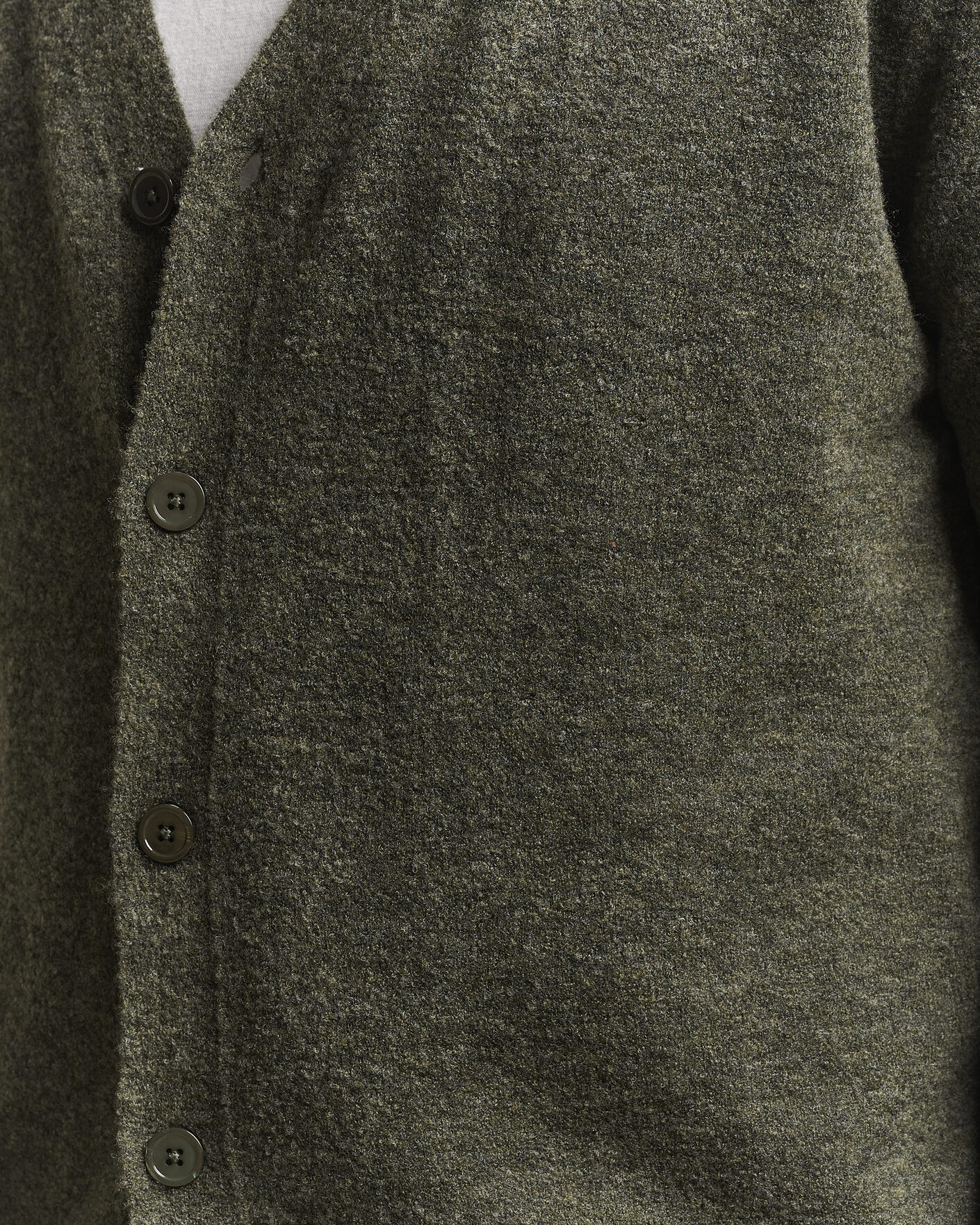 Herre | Gensere | NN07 | Gavin Brushed Wool Knitted Cardigan Dark Army