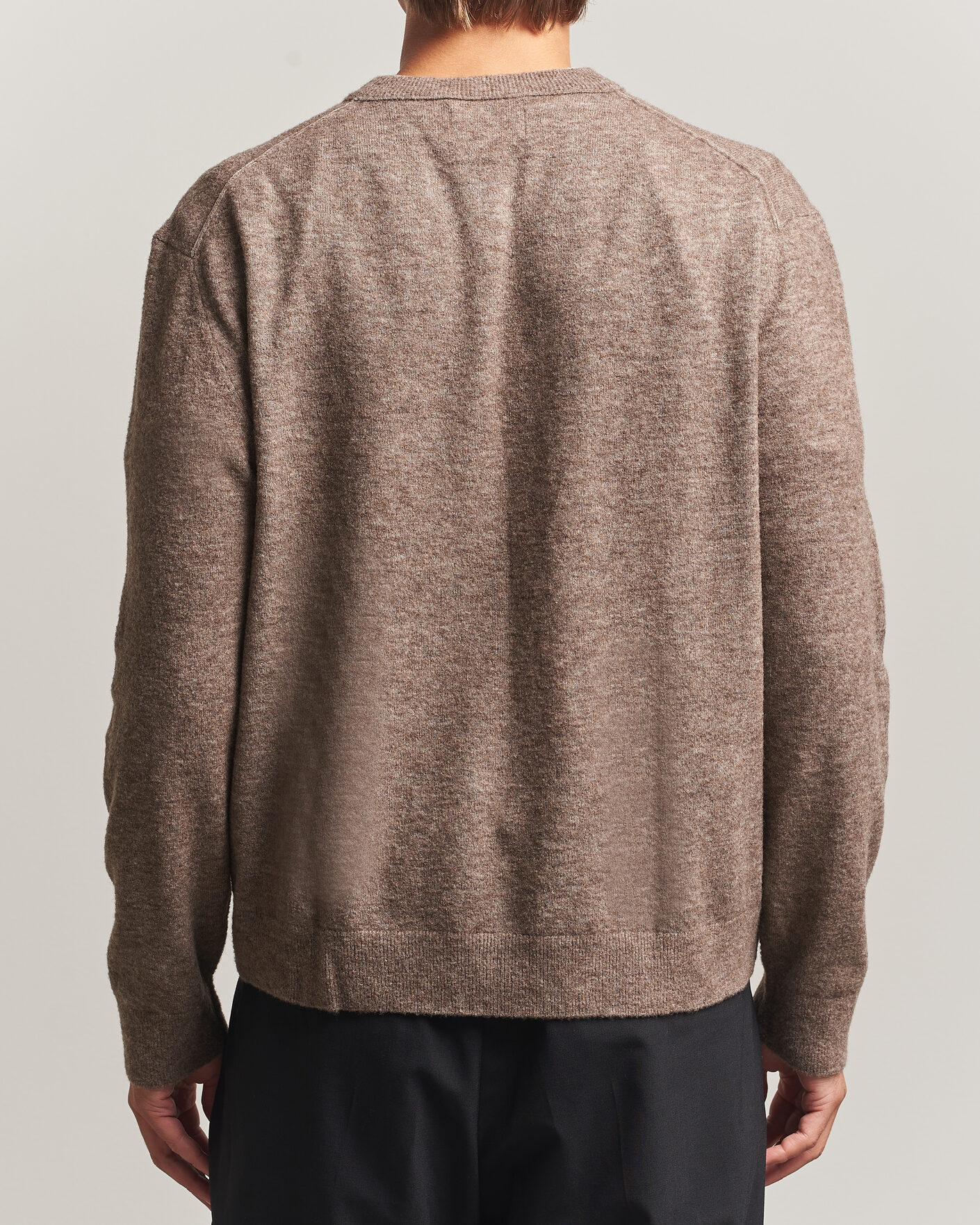 Herre | Gensere | NN07 | Gavin Brushed Wool Knitted Sweater Desert Clay