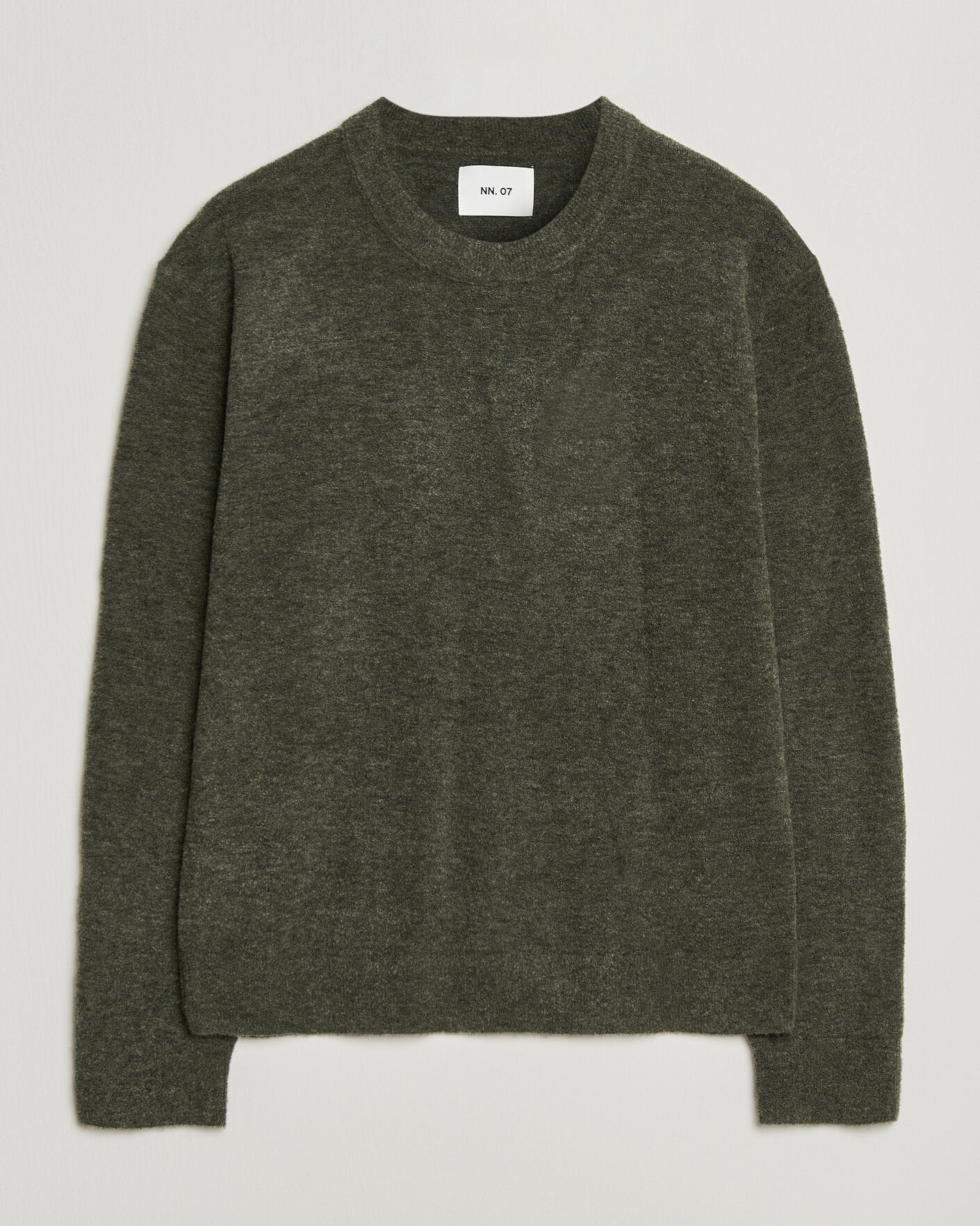 Herre | Gensere | NN07 | Gavin Brushed Wool Knitted Sweater Dark Army