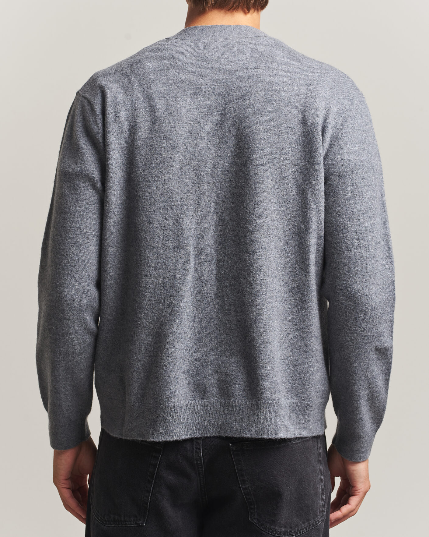 Herre | Gensere | NN07 | Jasper Wool Knitted Cardigan Grey Melange