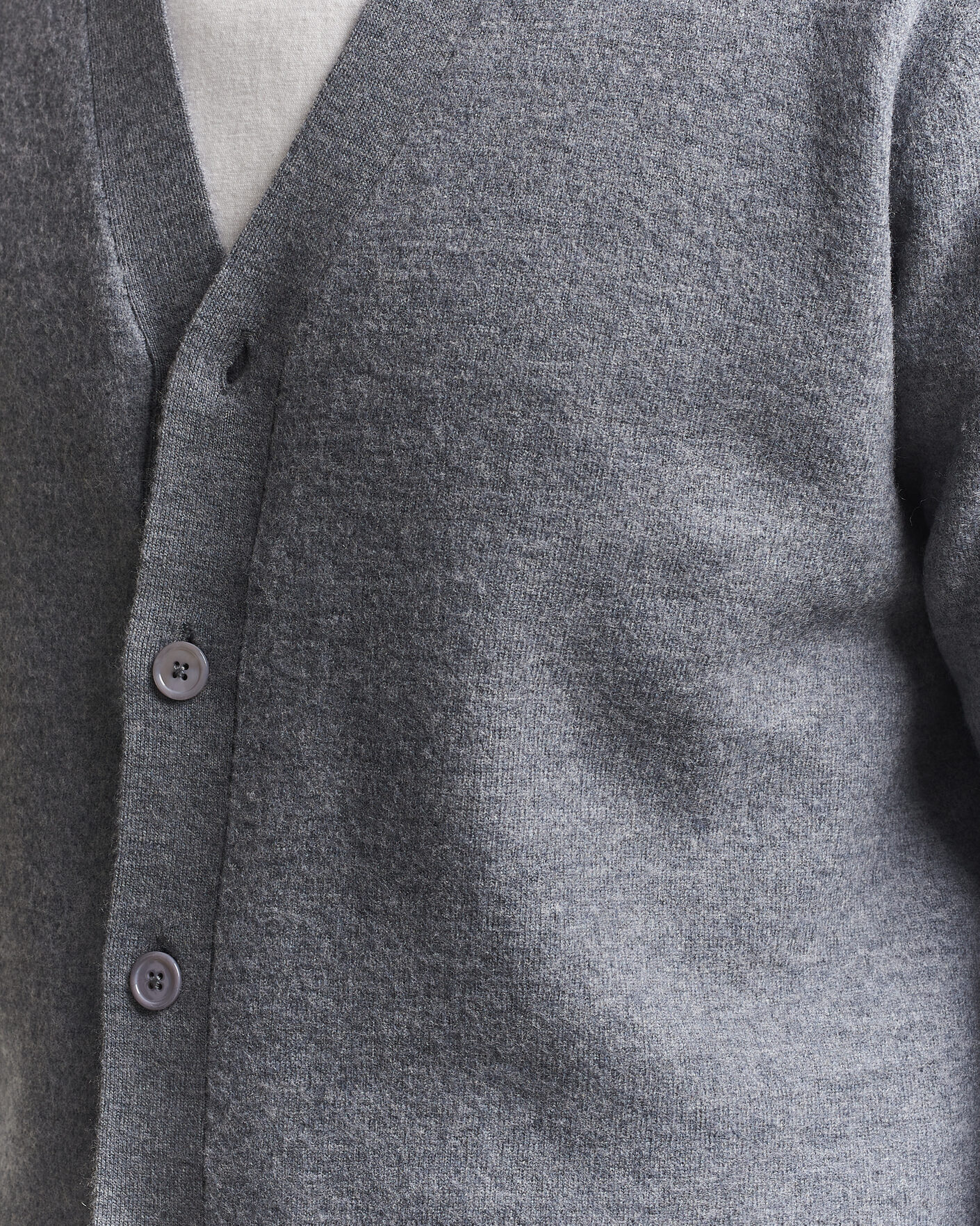 Herre | Gensere | NN07 | Jasper Wool Knitted Cardigan Grey Melange