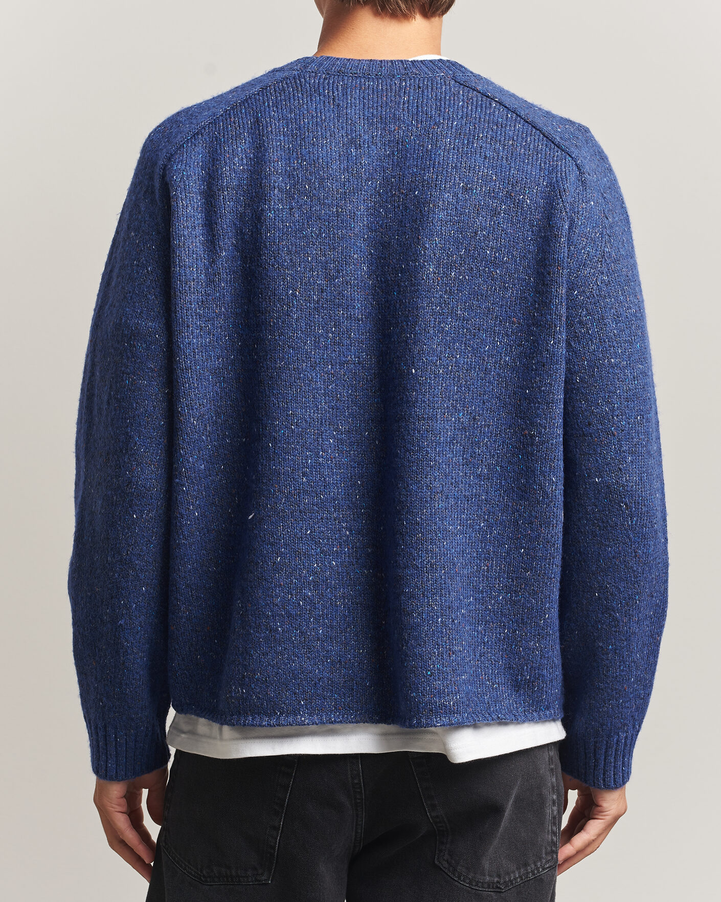 Herre | Gensere | NN07 | Jim Neps Wool Knitted Sweater Blue Ignition