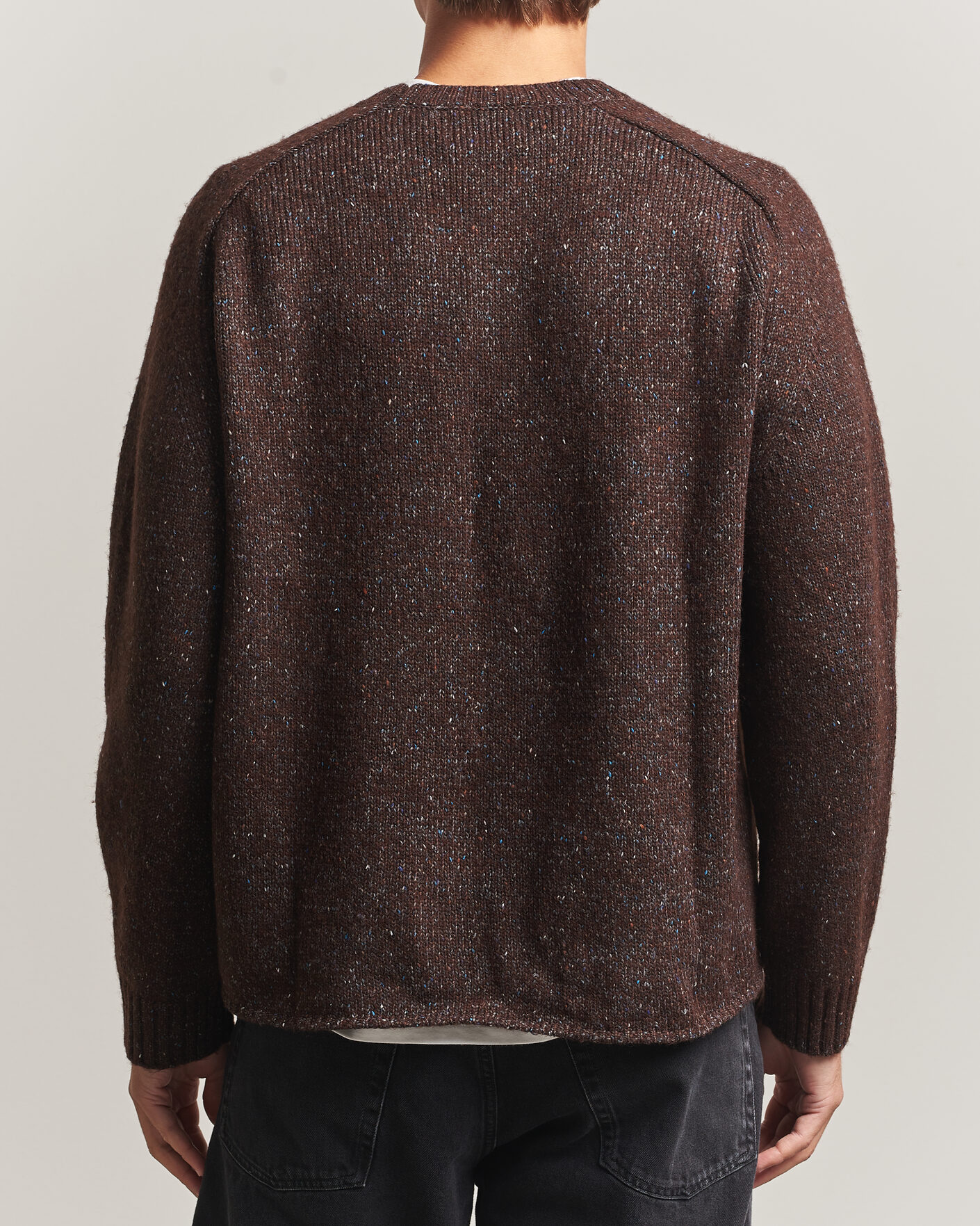 Herre | Gensere | NN07 | Jim Neps Wool Knitted Sweater Deep Truffle
