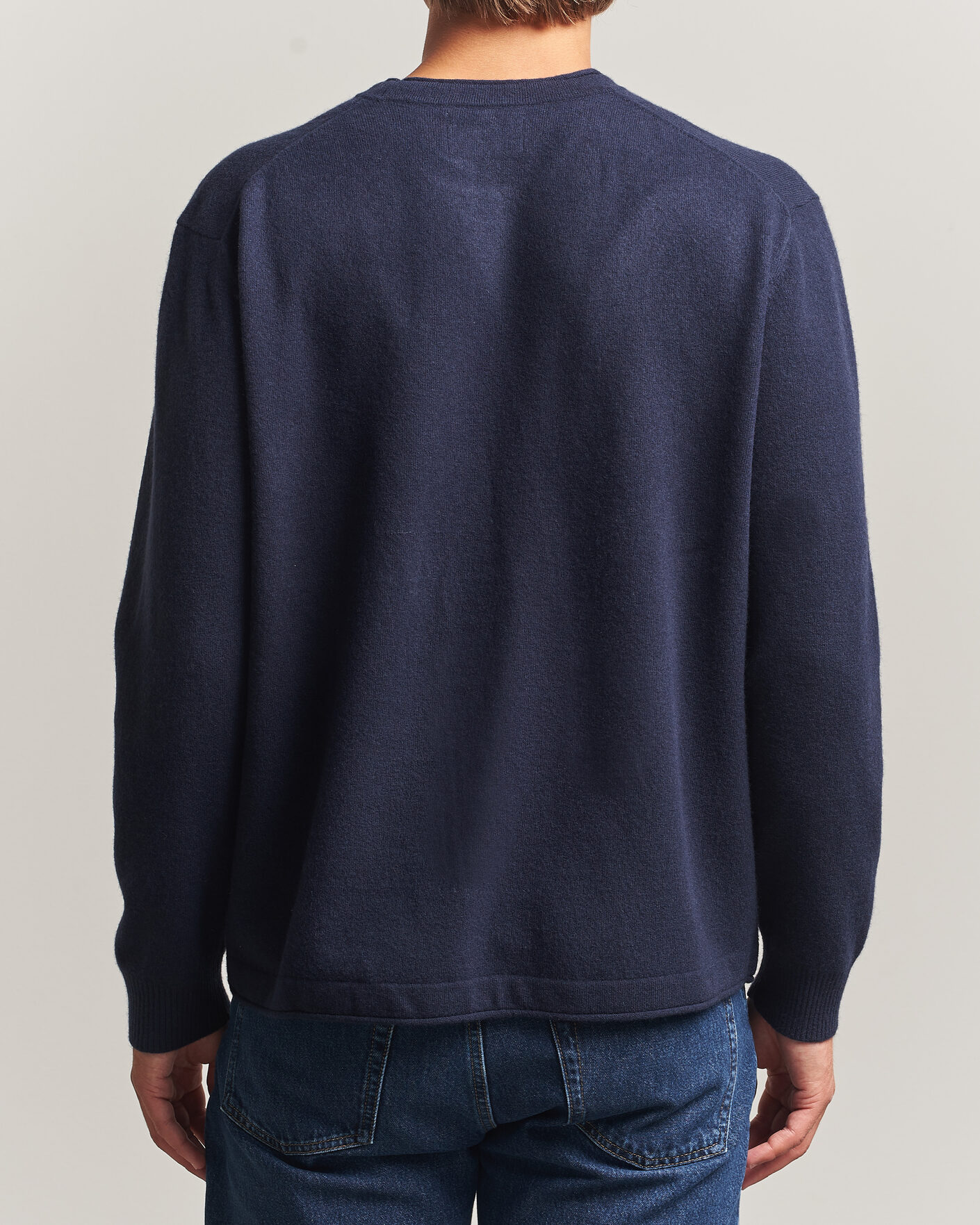 Herre | Gensere | NN07 | Sammy Wool Knitted Sweater Navy Melange
