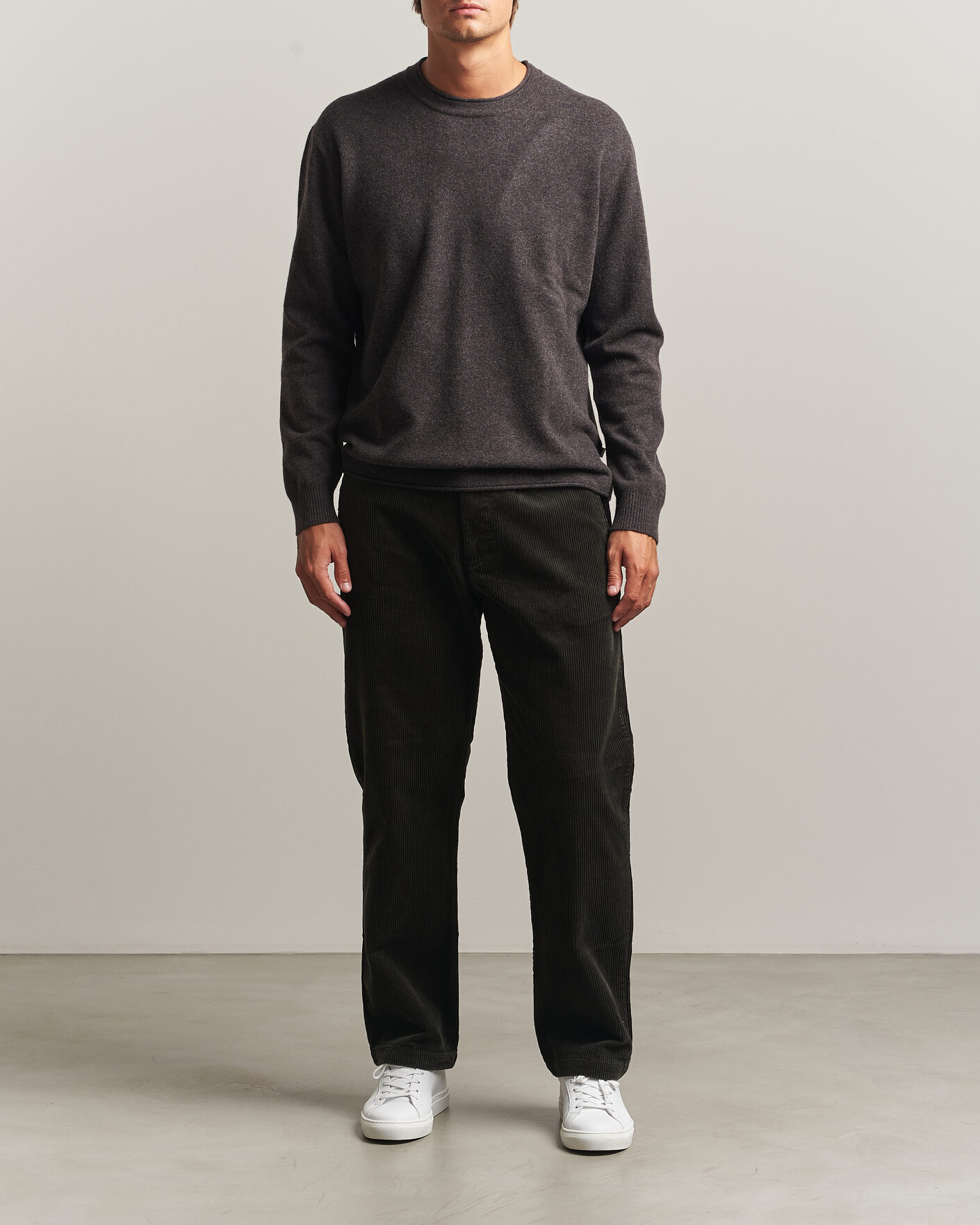 Herre | Gensere | NN07 | Sammy Wool Knitted Sweater Earth Melange