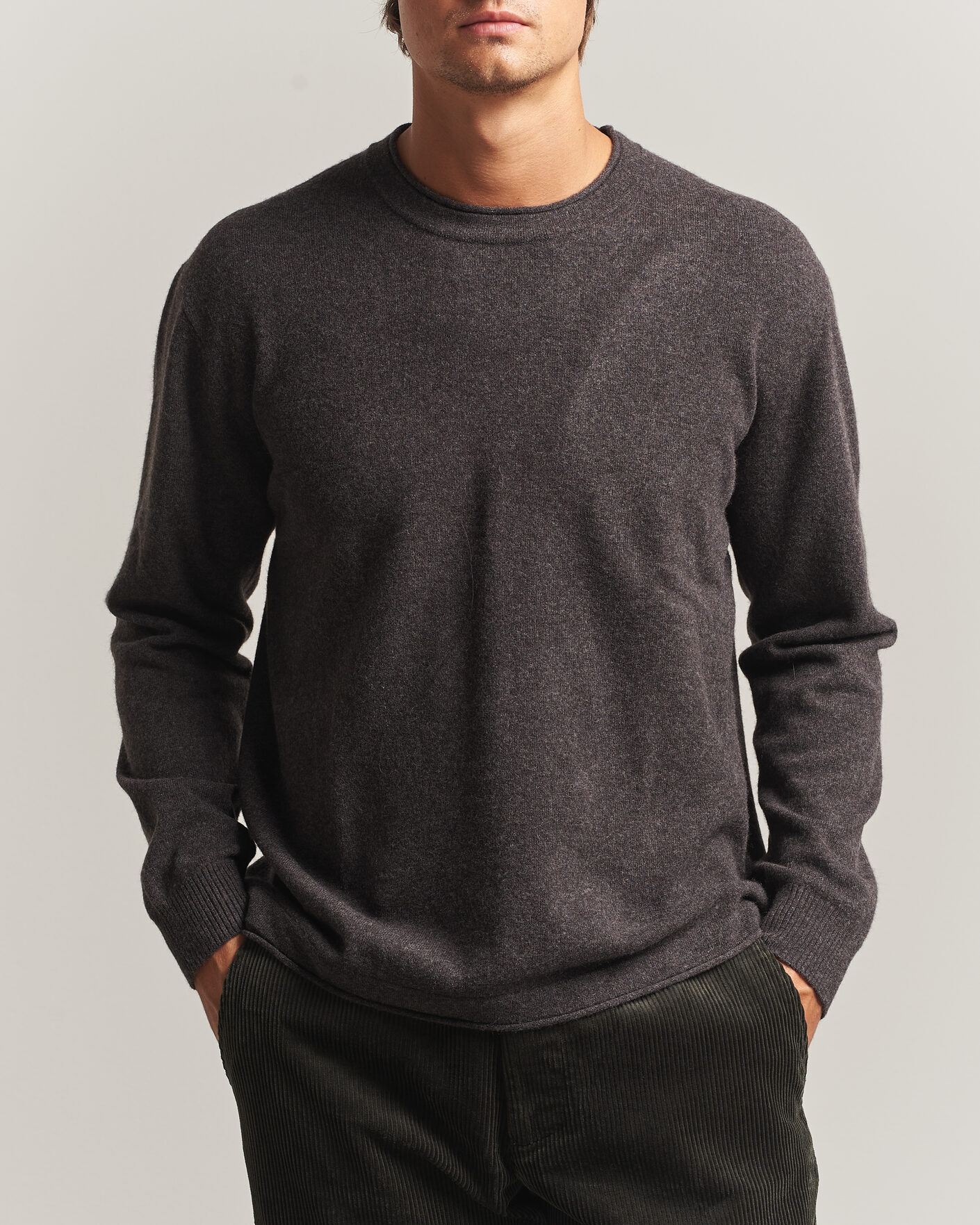 Herre | Gensere | NN07 | Sammy Wool Knitted Sweater Earth Melange