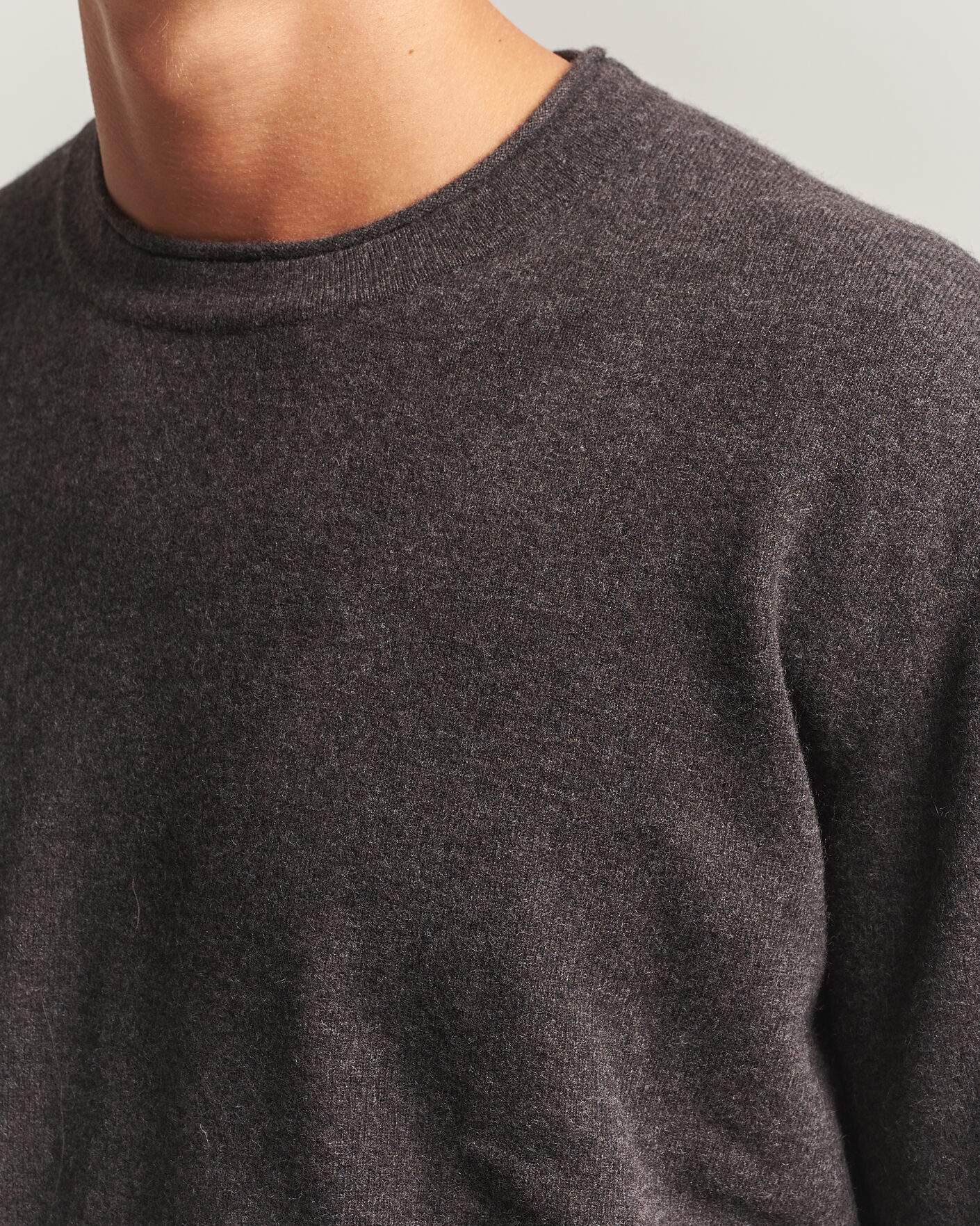 Herre | Gensere | NN07 | Sammy Wool Knitted Sweater Earth Melange