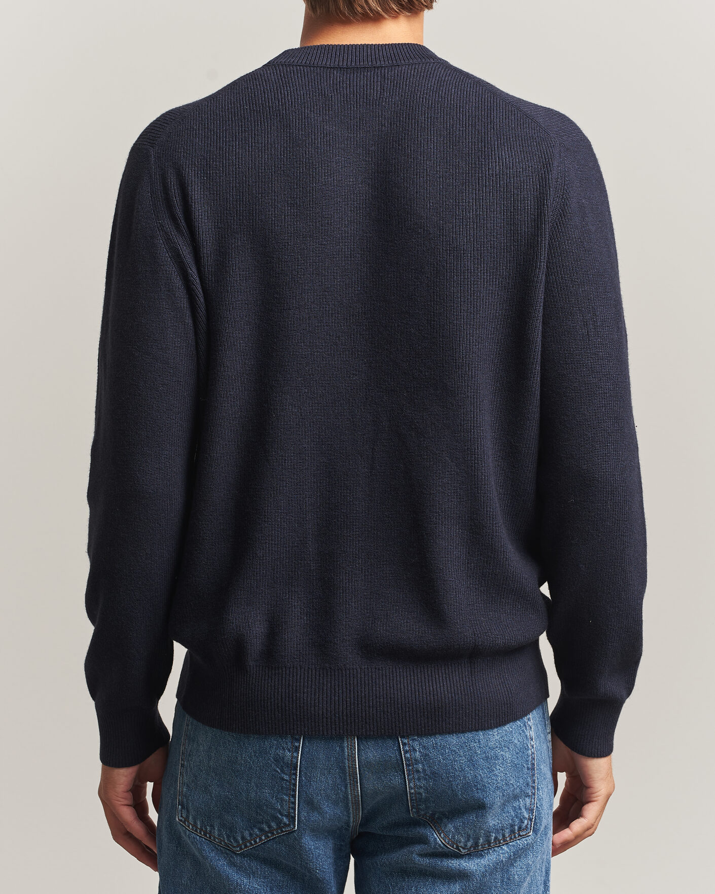 Herre | Gensere | NN07 | Hope Cotton/Cashmere Rib Knitted Sweater Navy