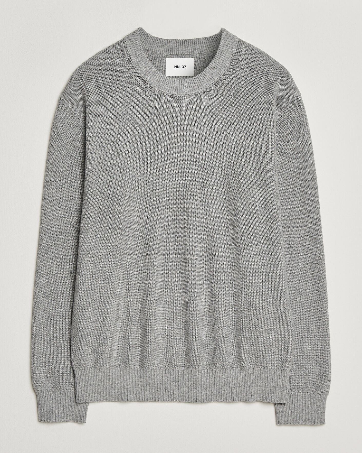 Herre | Gensere | NN07 | Hope Cotton/Cashmere Rib Knitted Sweater Grey