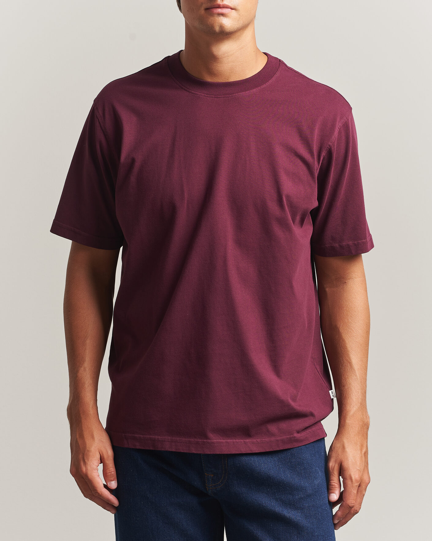 Herre | T-Shirts | NN07 | Adam Crew Neck T-Shirt Winetasting