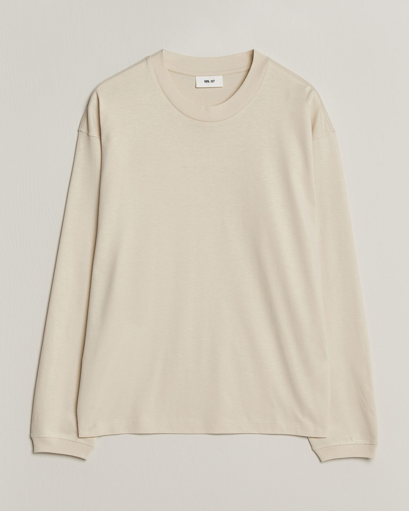 Herre | T-Shirts | NN07 | Lionel Suvin Cotton Long Sleeve T-Shirt Ivory