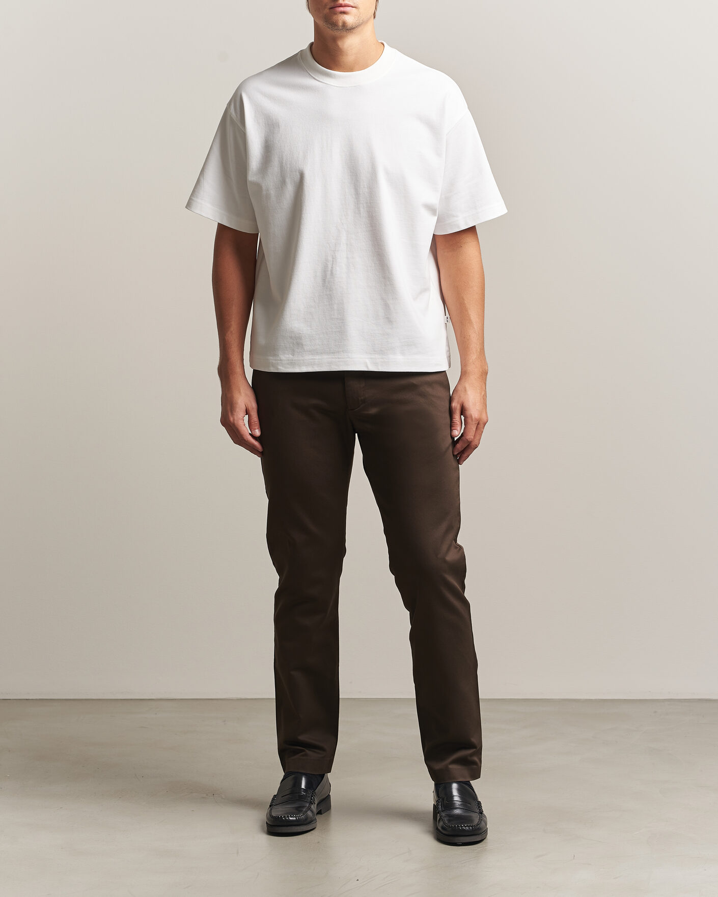 Herre | T-Shirts | NN07 | David Heavy Crew Neck T-Shirt White