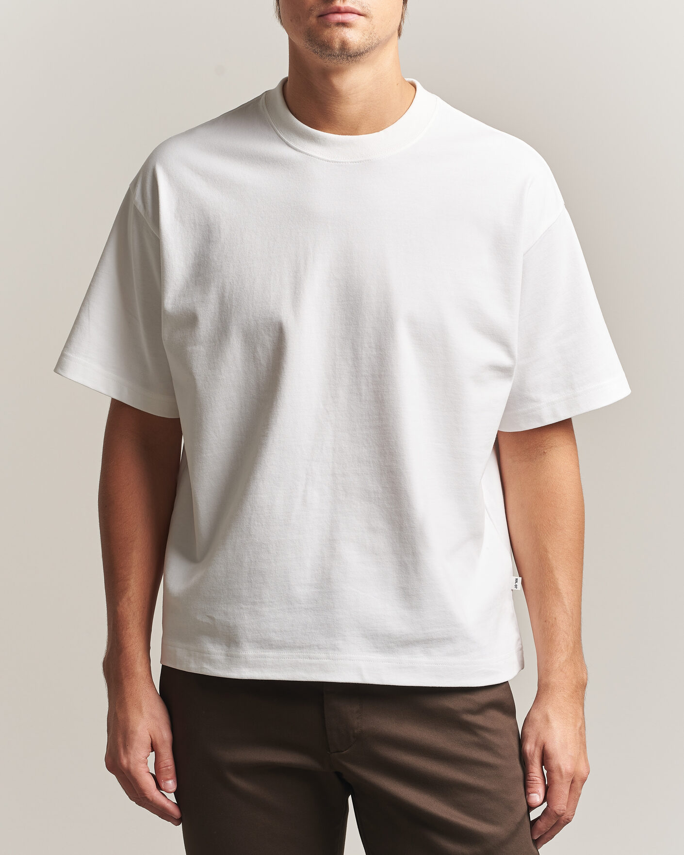 Herre | T-Shirts | NN07 | David Heavy Crew Neck T-Shirt White