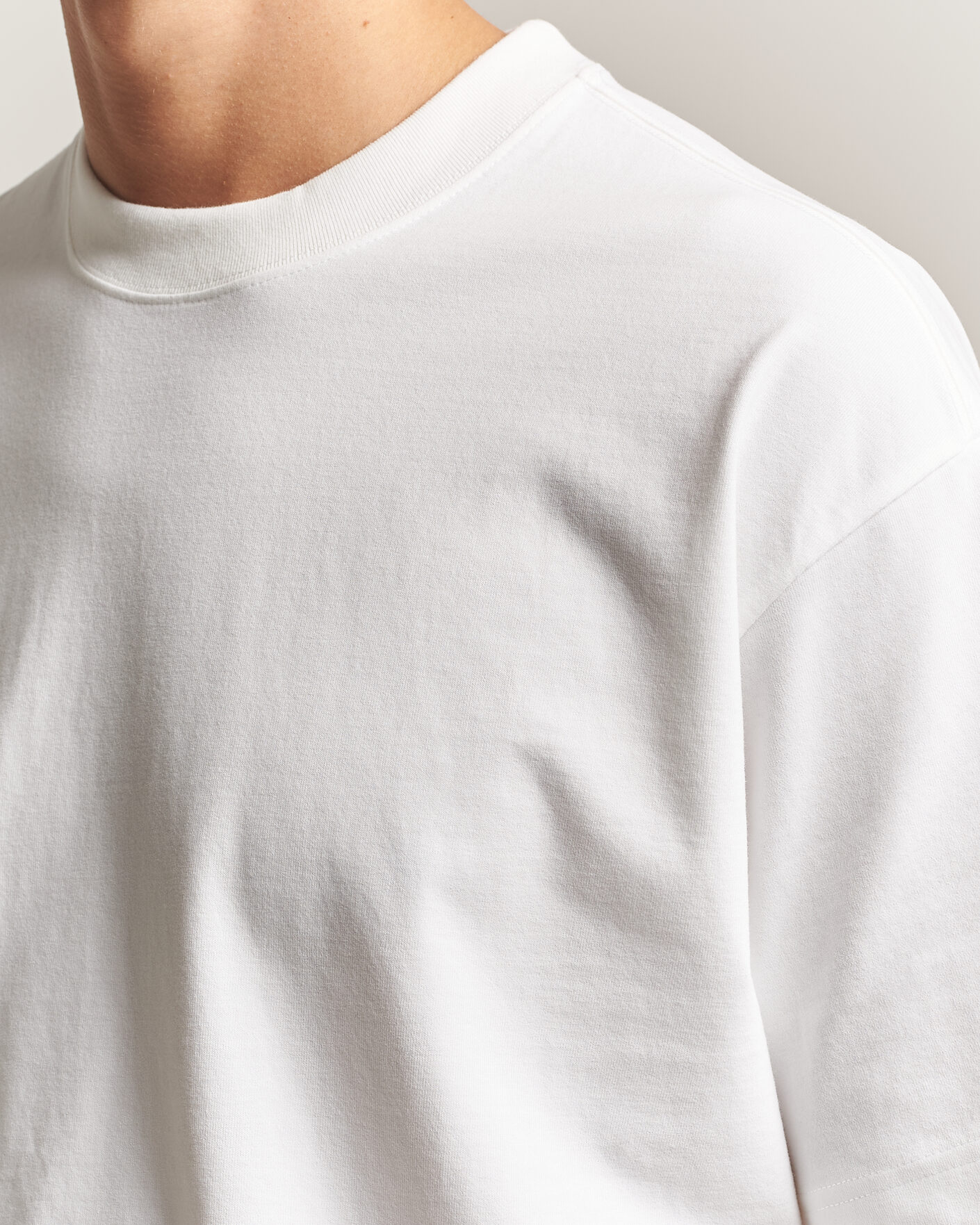 Herre | T-Shirts | NN07 | David Heavy Crew Neck T-Shirt White