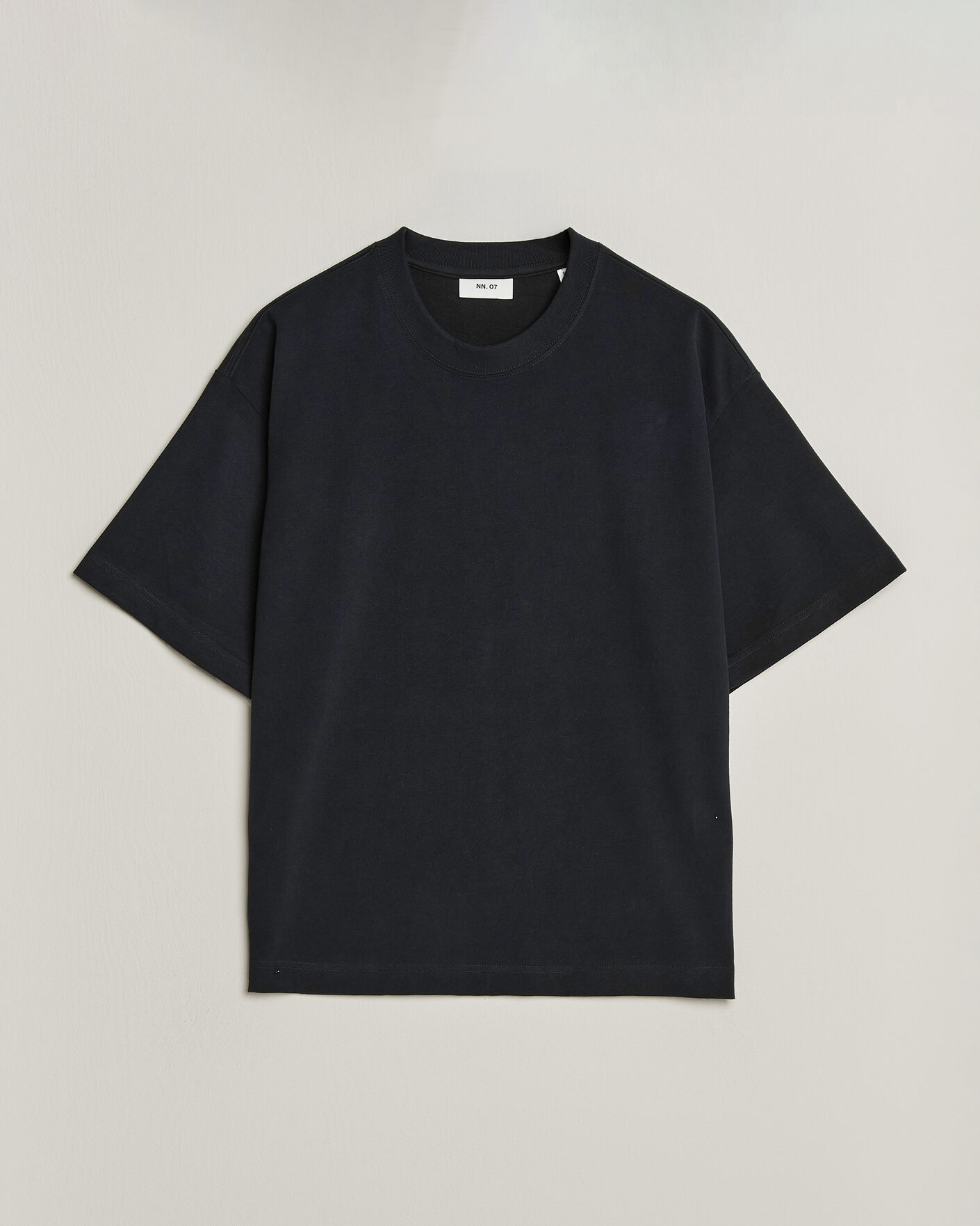 Herre | T-Shirts | NN07 | David Heavy Crew Neck T-Shirt Black
