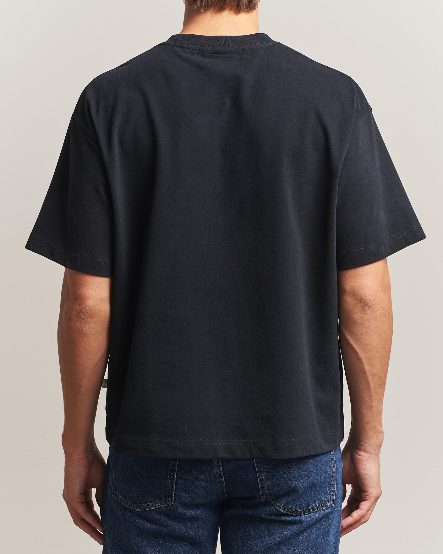 Herre | T-Shirts | NN07 | David Heavy Crew Neck T-Shirt Black