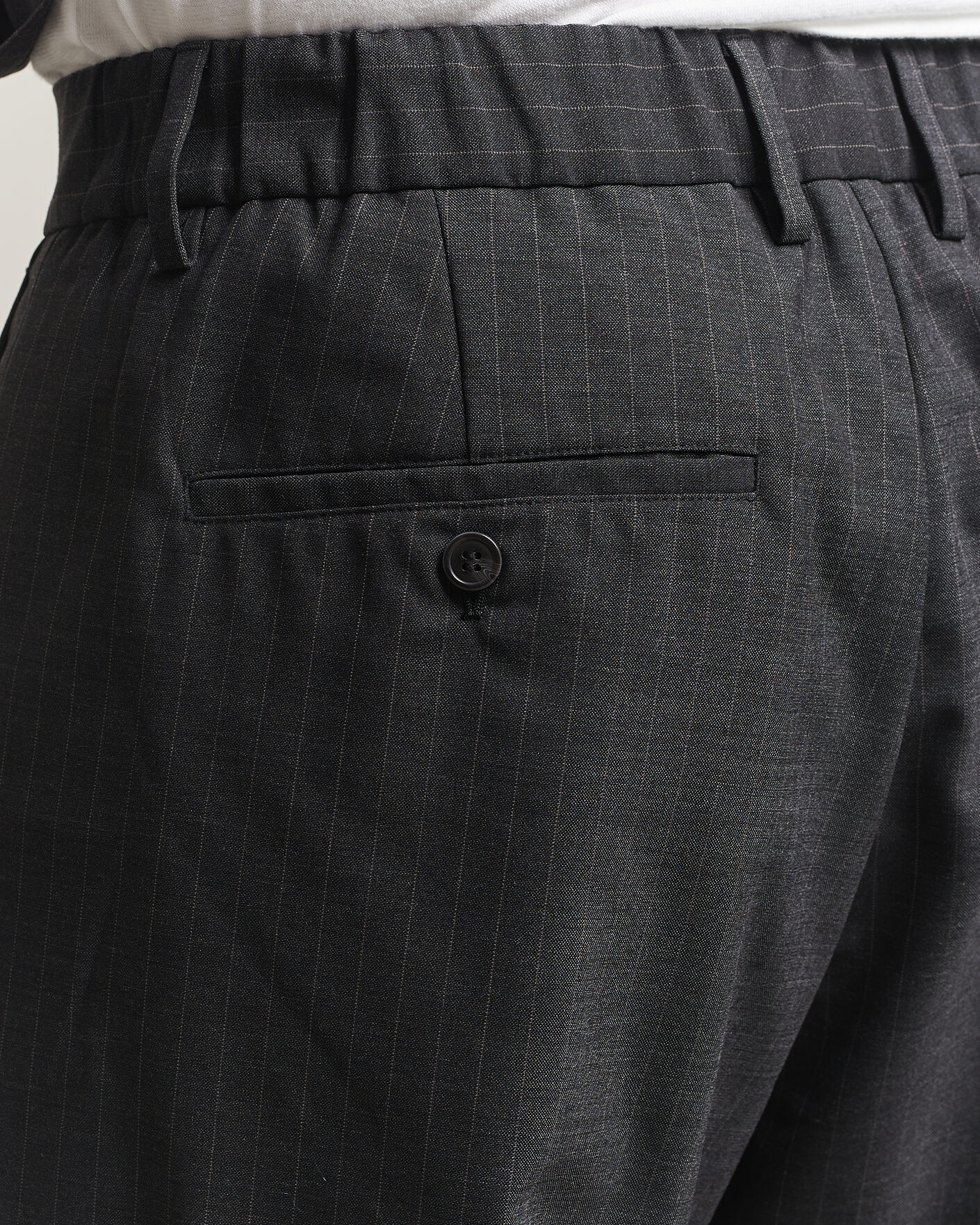 Herre | Bukser | NN07 | Kay Wool Pinstriped Trousers Dark Grey