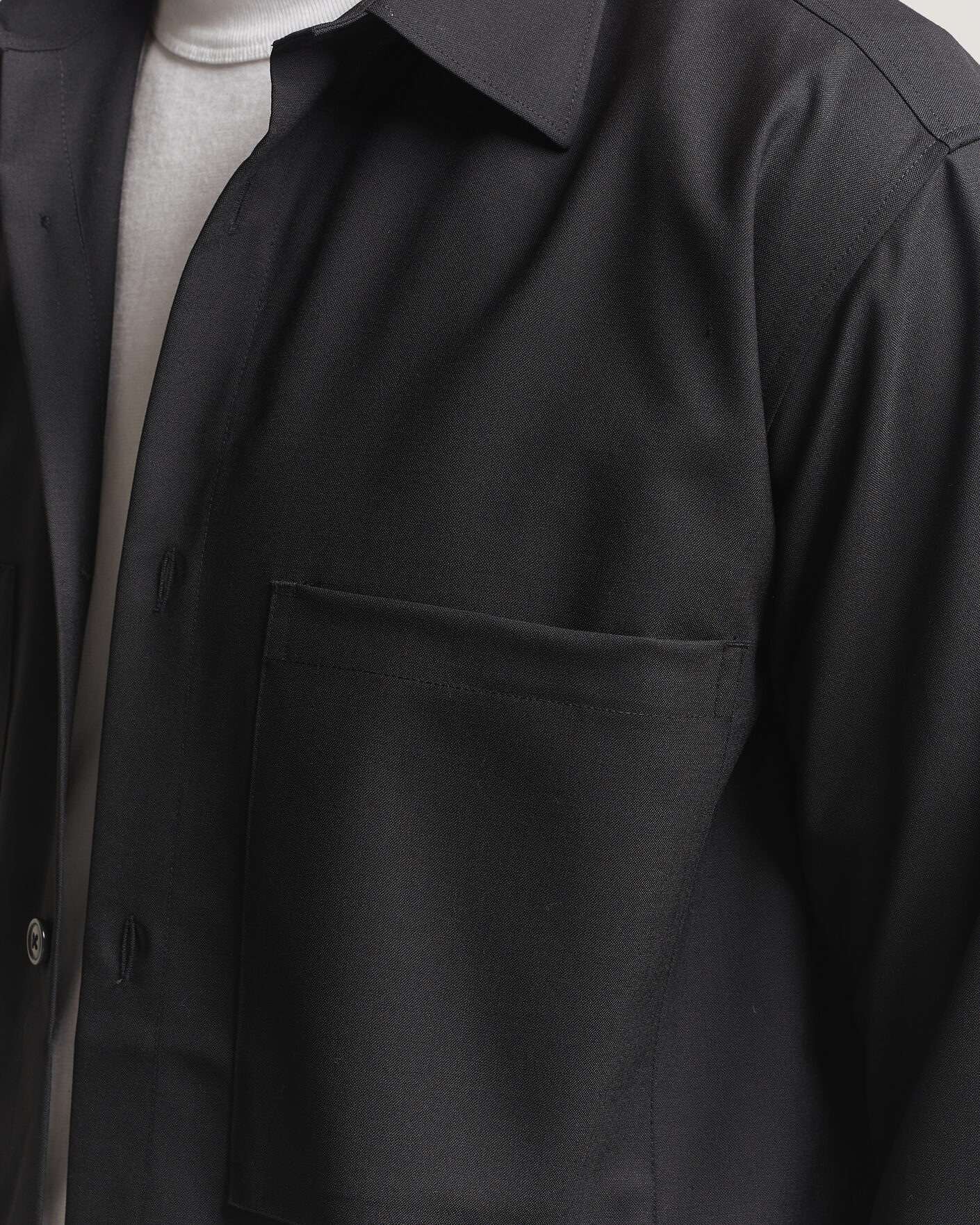 Herre | Skjorter | NN07 | Freddy Wool Overshirt Black