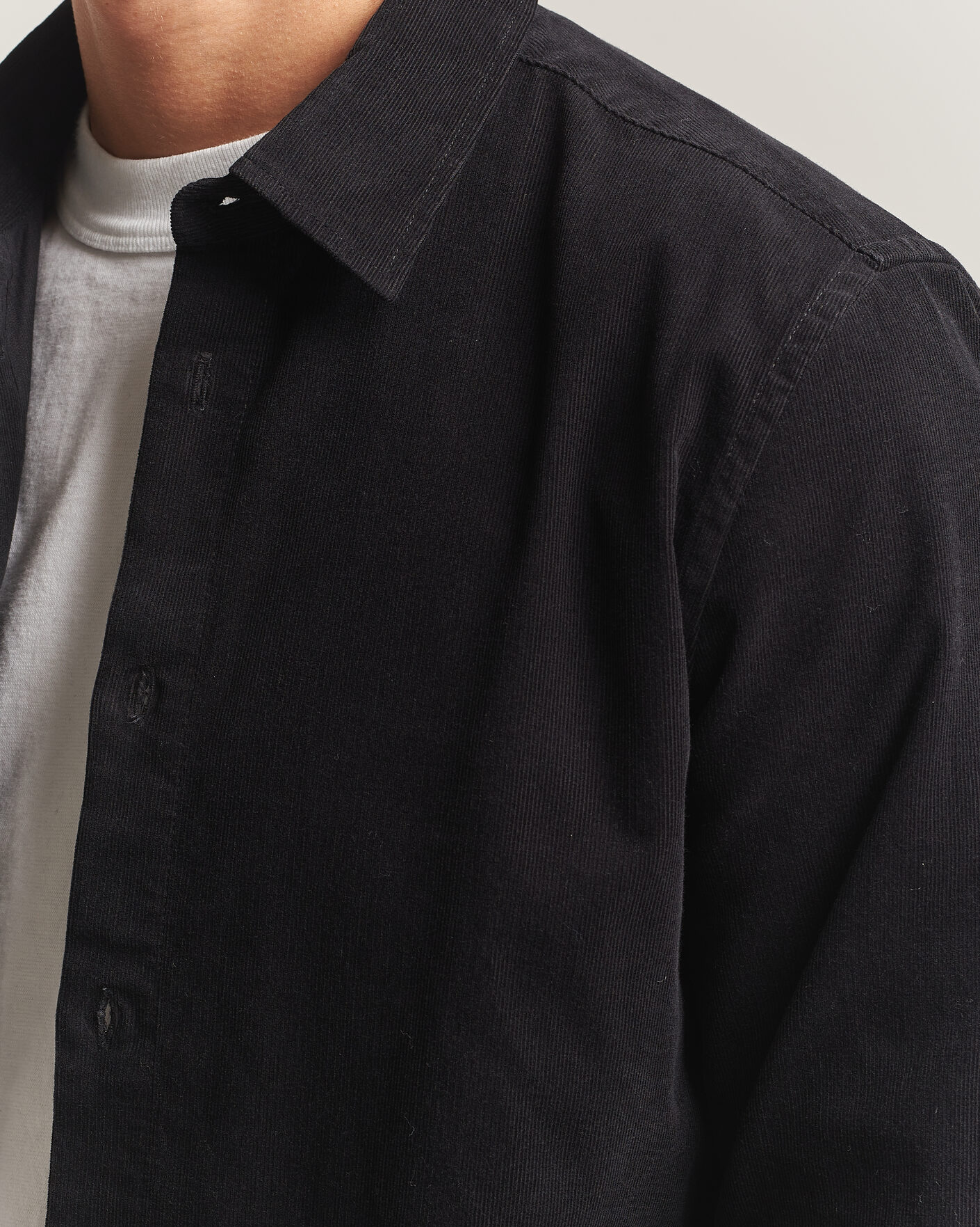 Herre | Skjorter | NN07 | Asher Baby Cord Shirt Black