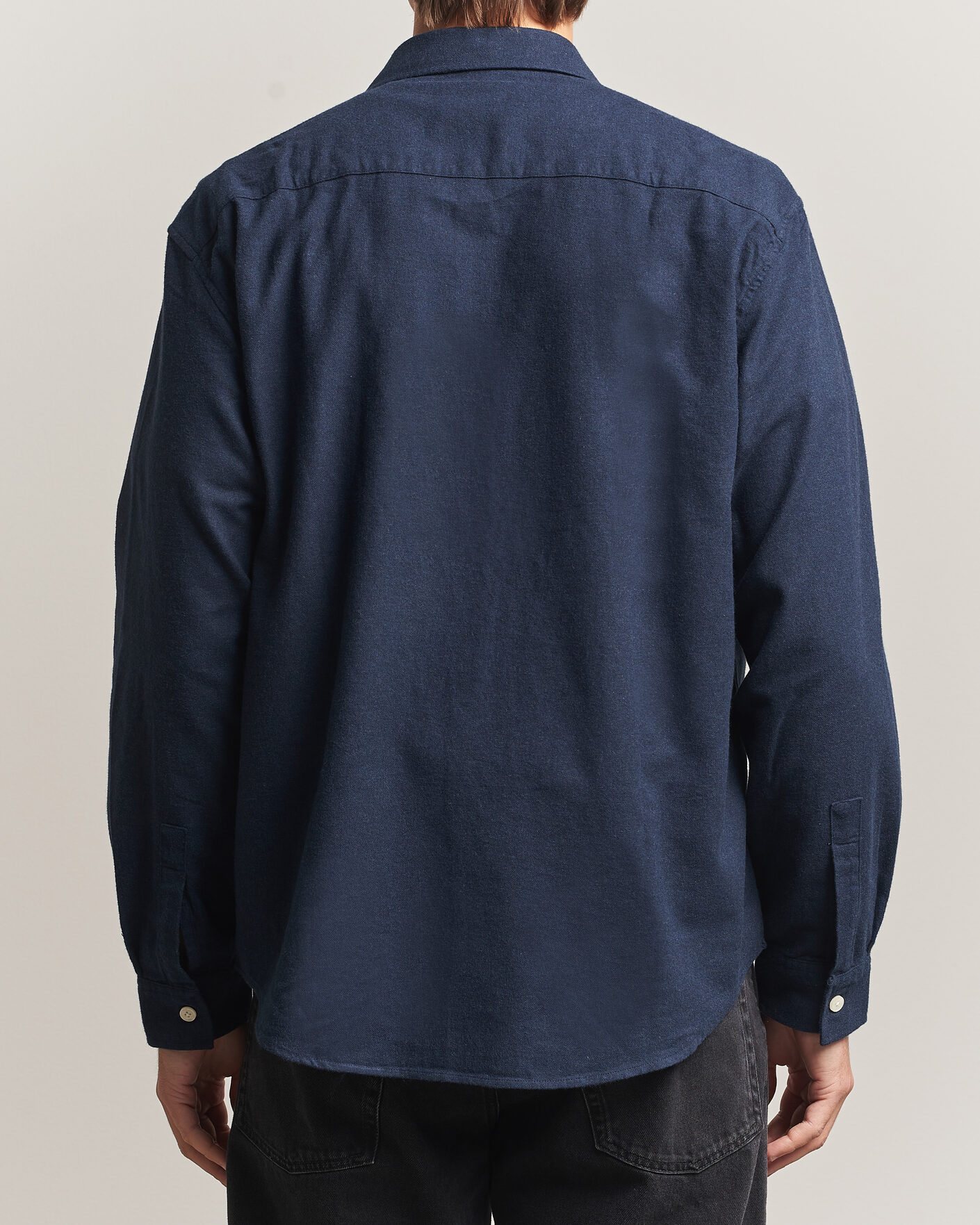 Herre | Skjorter | NN07 | Dino Brushed Flannel Shirt Navy Blue