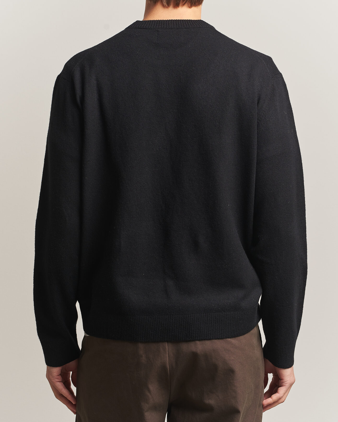 Herre | Gensere | NN07 | Raz Lambswool Knitted Sweater Black