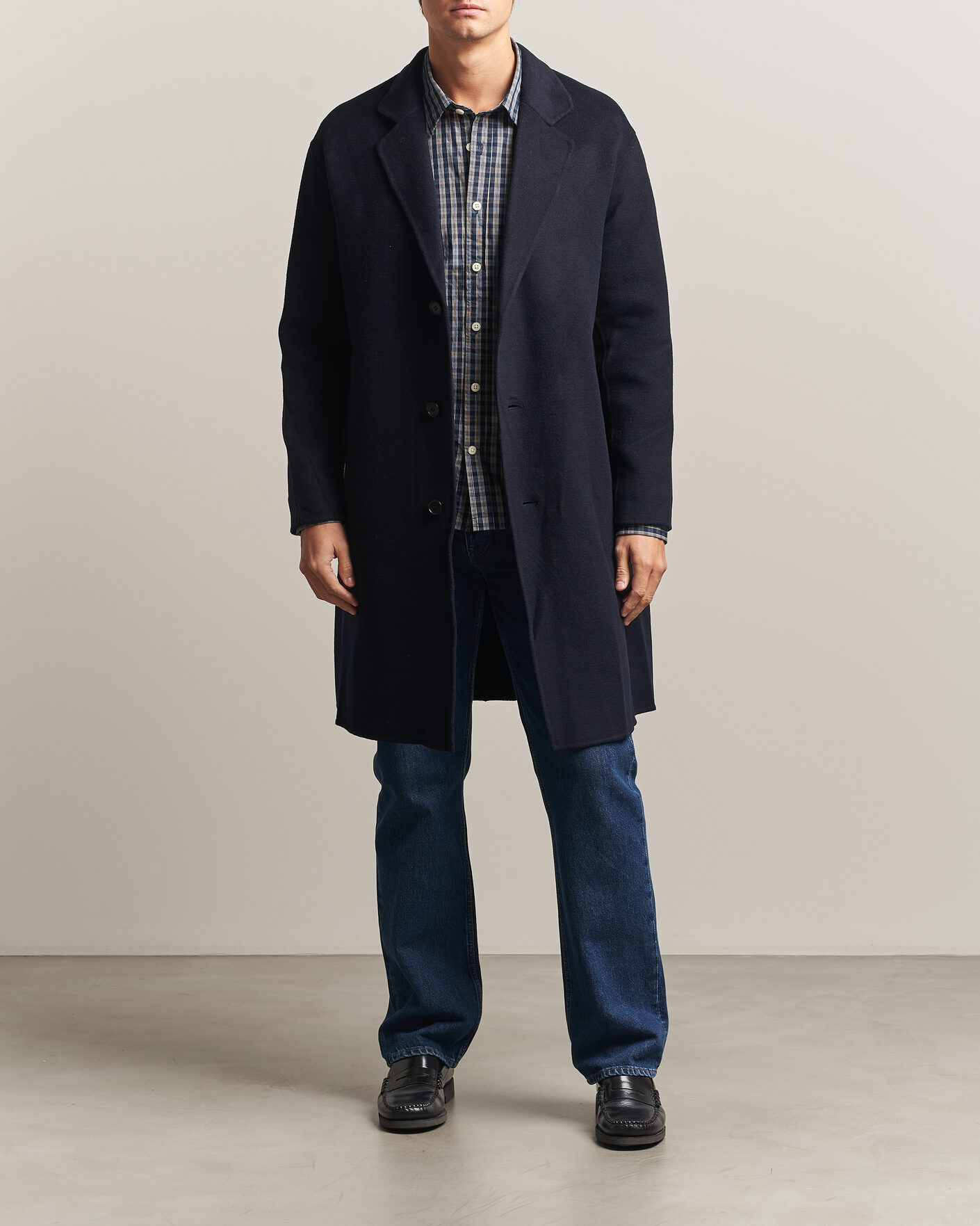 Herre | Jakker | NN07 | Kendrick Wool Coat Navy Blue