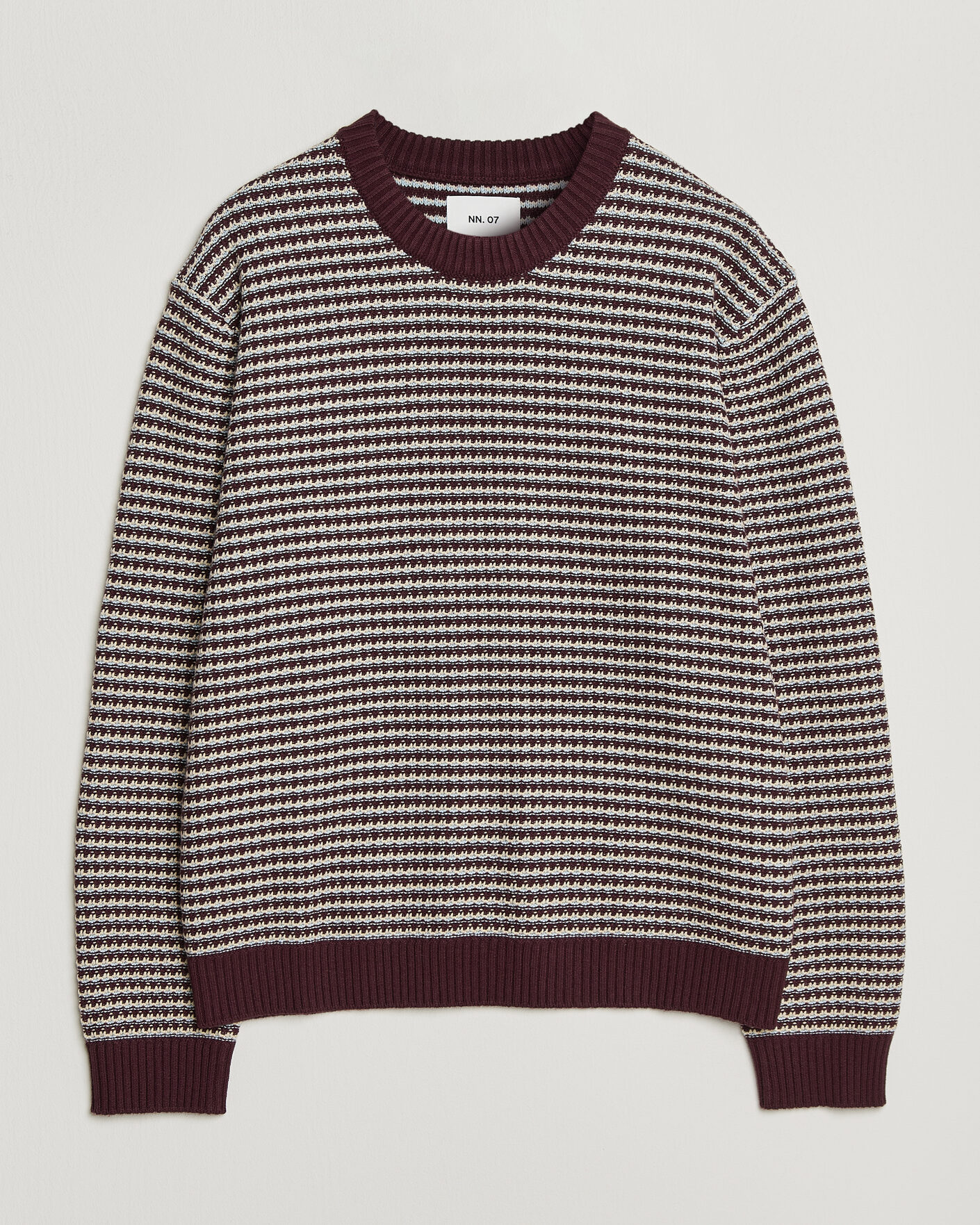 Herre | Gensere | NN07 | Russell Cotton/Wool Structured Sweater Winetasting