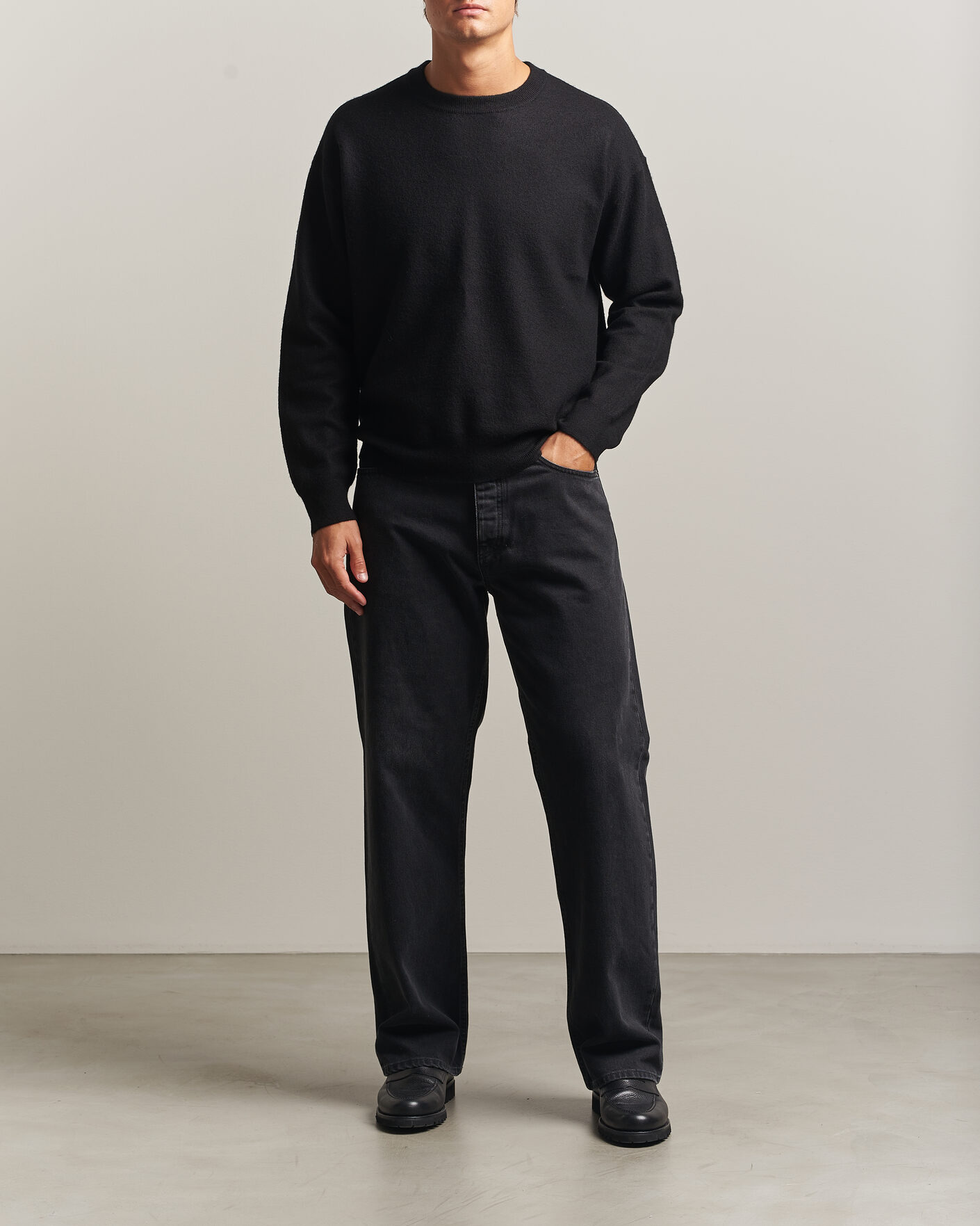 Herre | Gensere | NN07 | Jasper Soft Boiled Wool Sweater Black