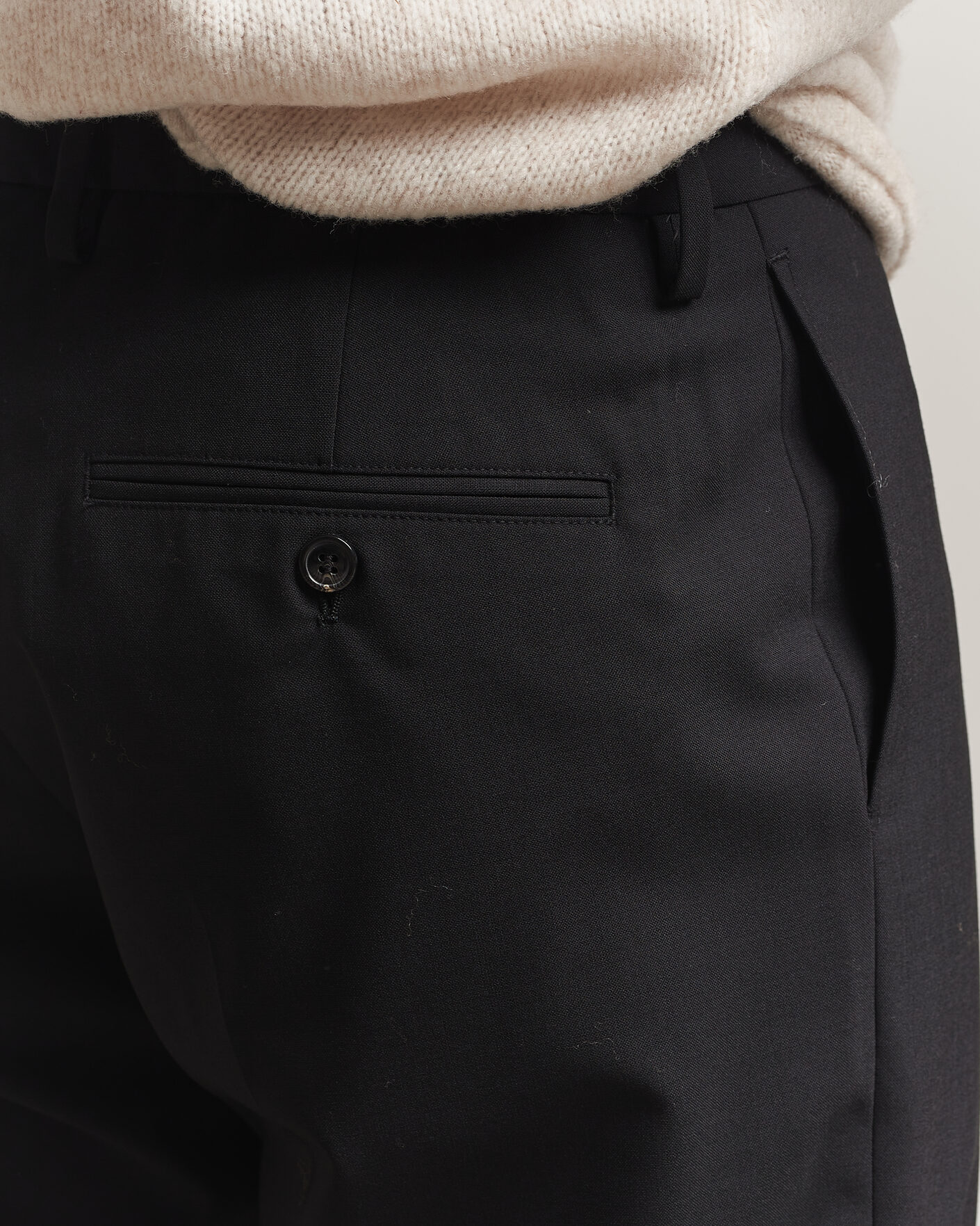 Herre | Bukser | NN07 | Brendan Wool Drawstring Trousers Black