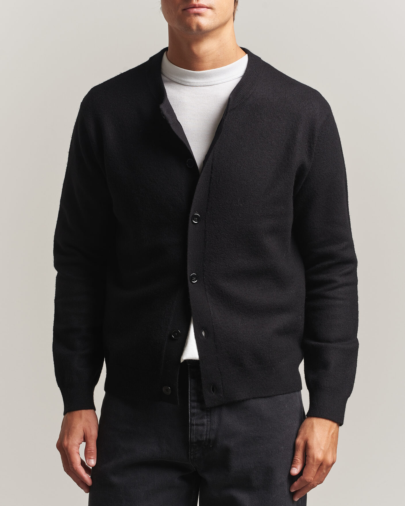 Herre | Gensere | NN07 | Jasper Soft Boiled Wool Cardigan Black