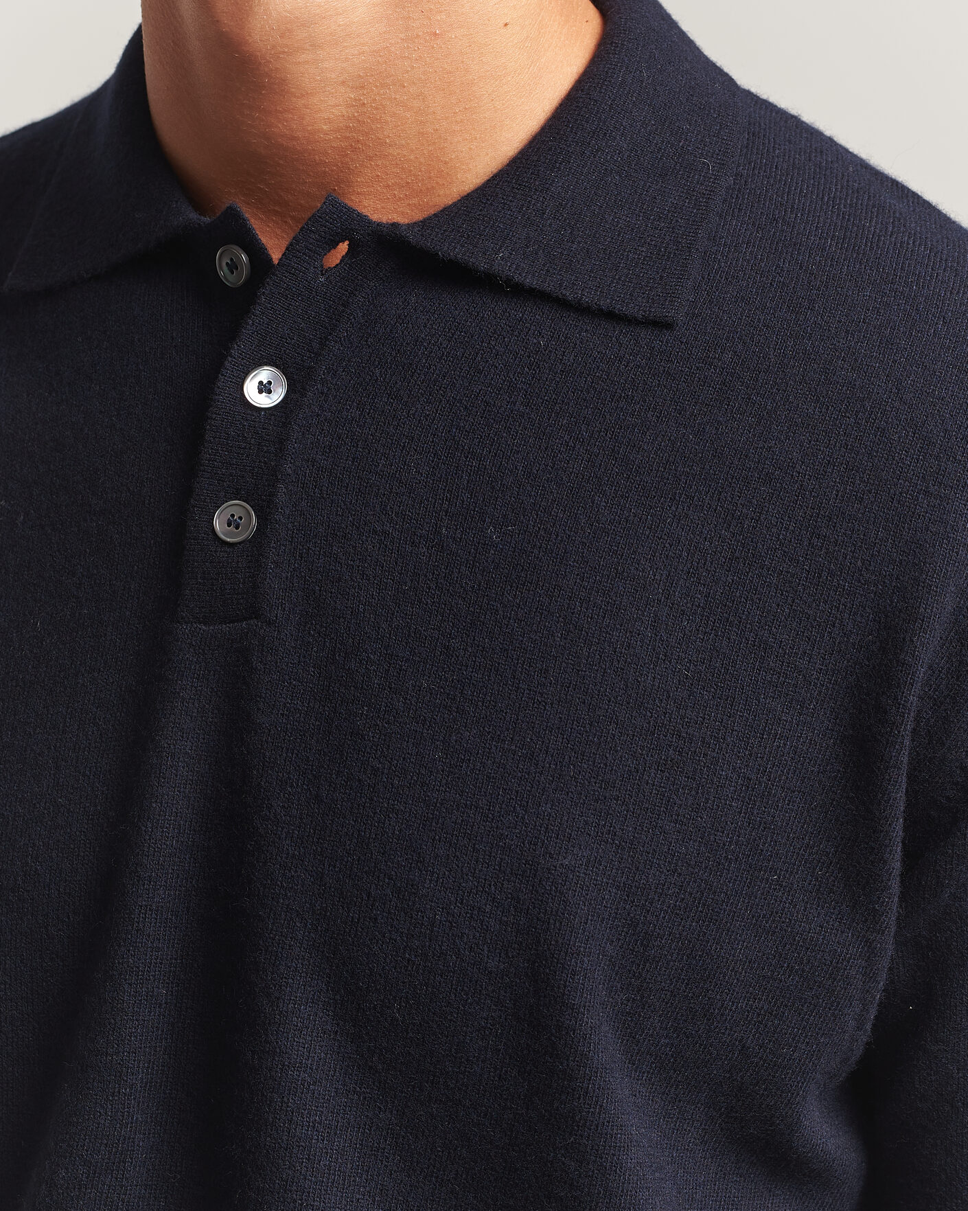 Herre | Gensere | Oscar Jacobson | Pepe Wool/Cashmere Polo Navy