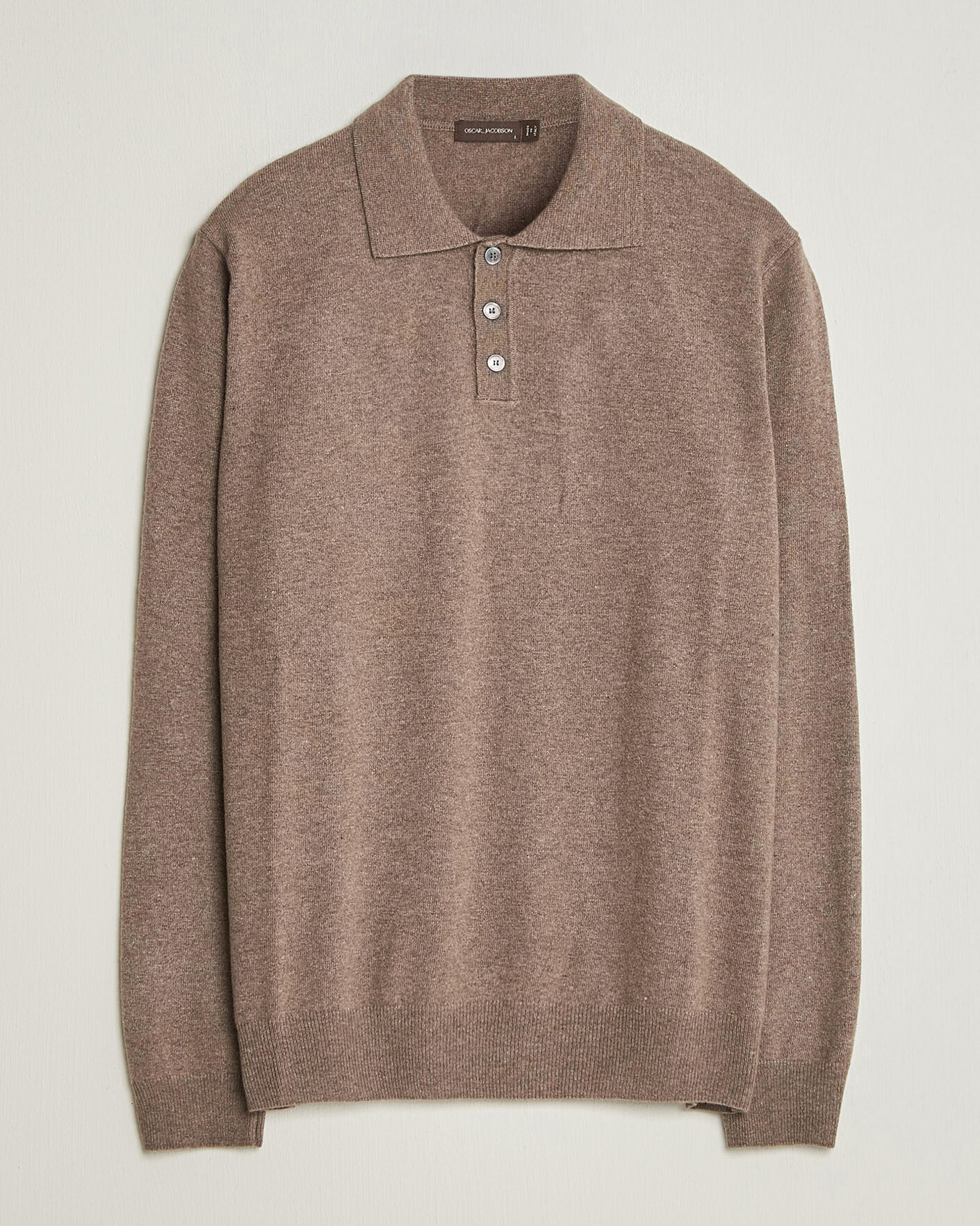 Herre | Gensere | Oscar Jacobson | Pepe Wool/Cashmere Polo Light Brown