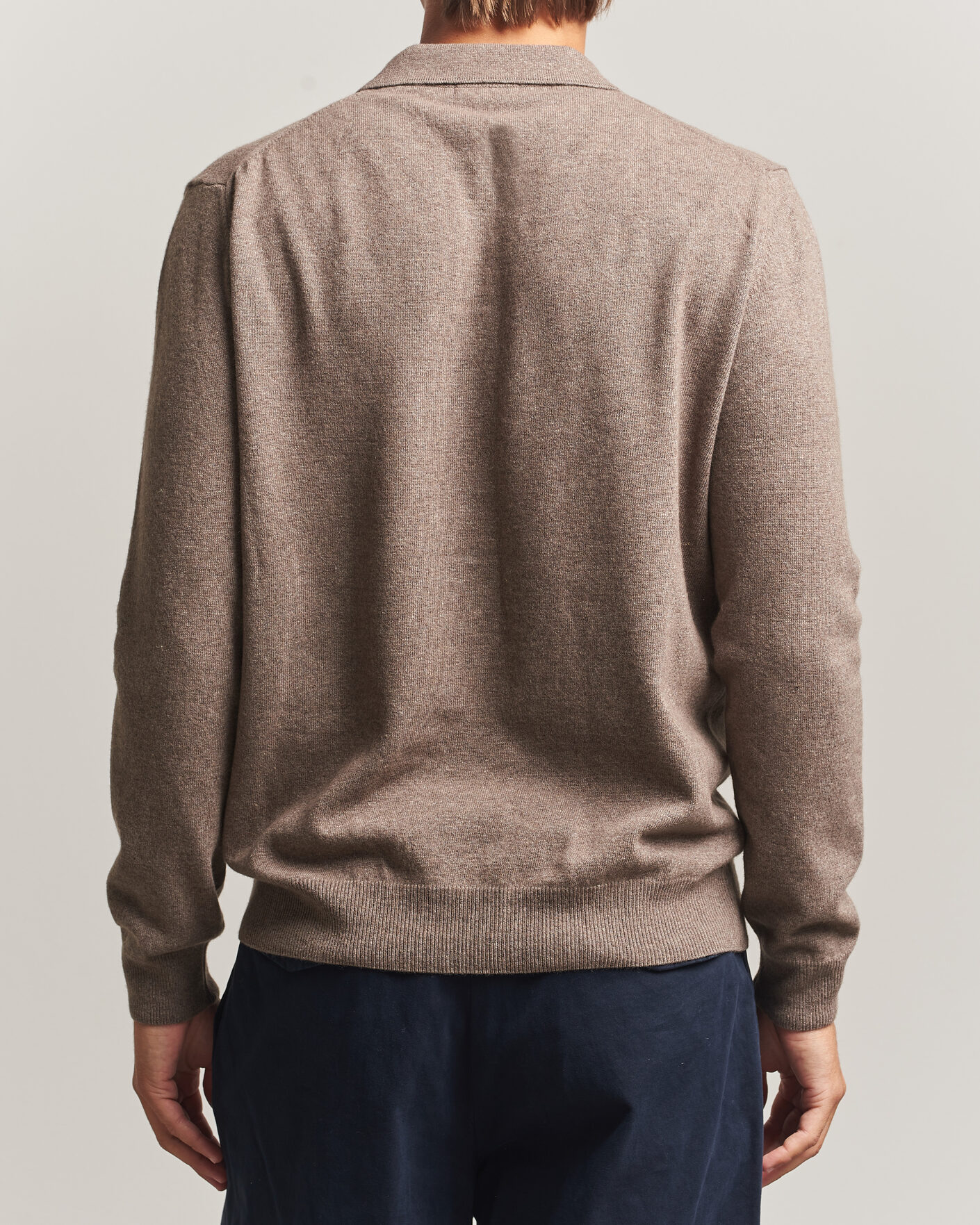 Herre | Gensere | Oscar Jacobson | Pepe Wool/Cashmere Polo Light Brown